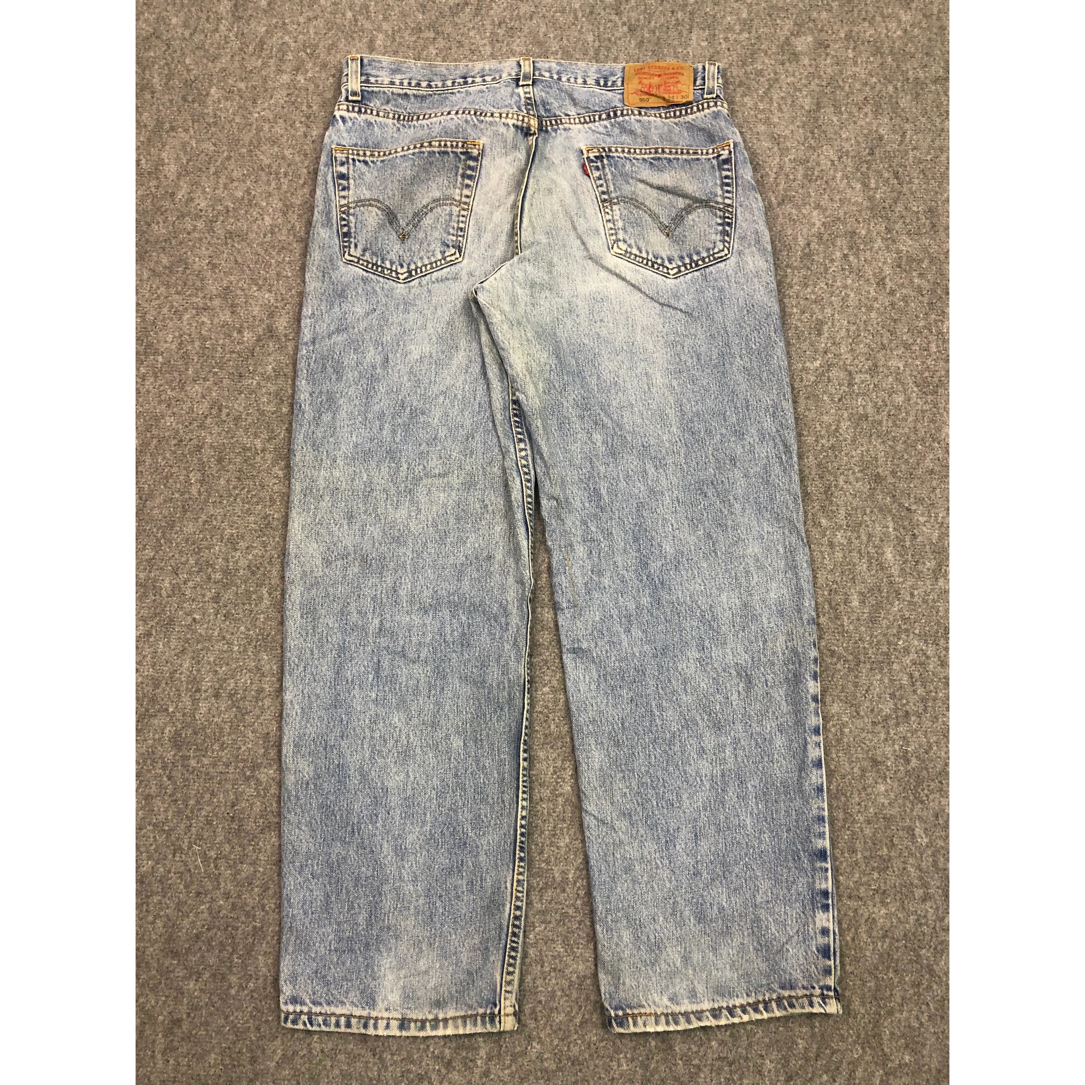 Levi's Vintage Levis 550 Relaxed Fit Denim Acidwash Style DP0337 Size US 36 / EU 52 - 2 Thumbnail