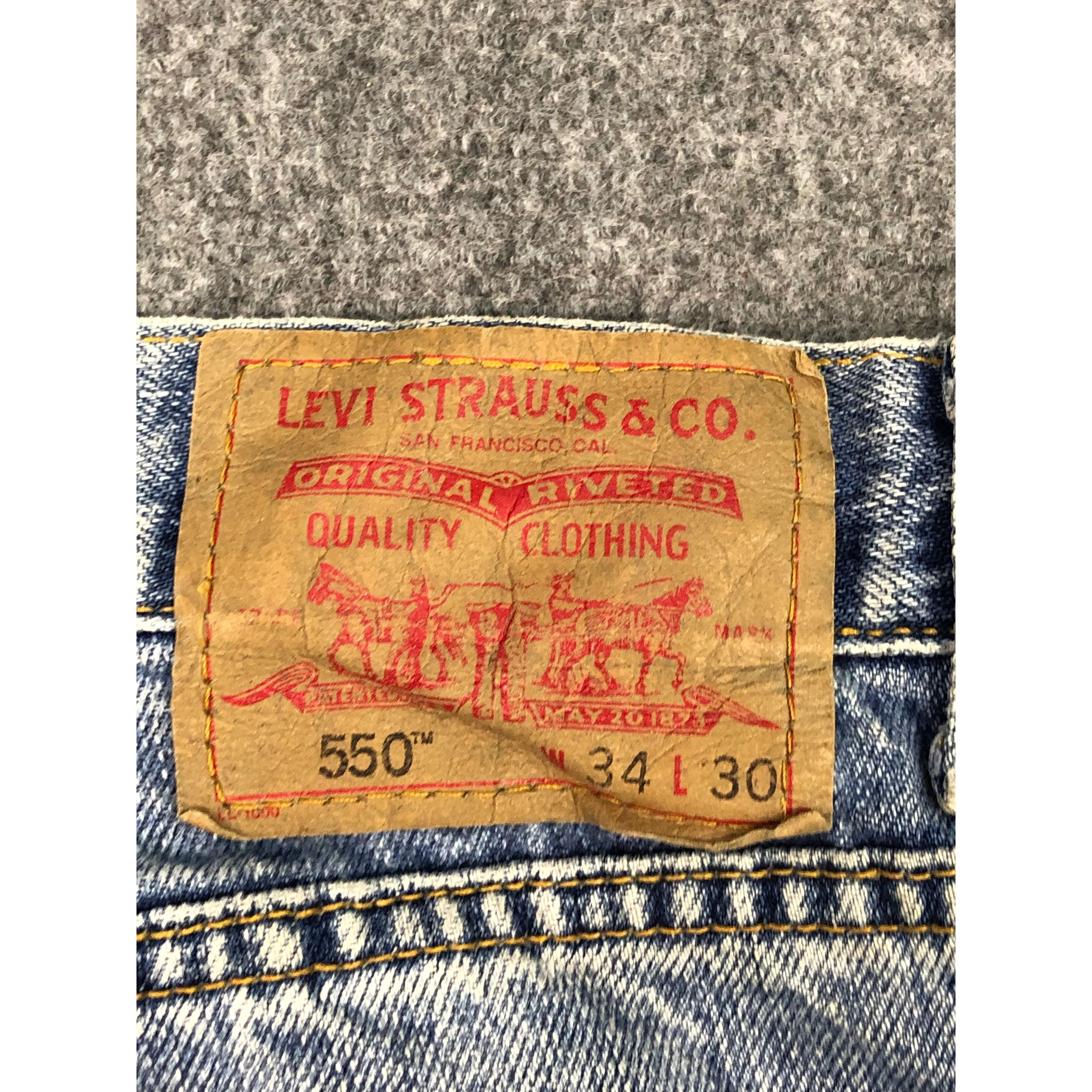 Levi's Vintage Levis 550 Relaxed Fit Denim Acidwash Style DP0337 Size US 36 / EU 52 - 5 Thumbnail
