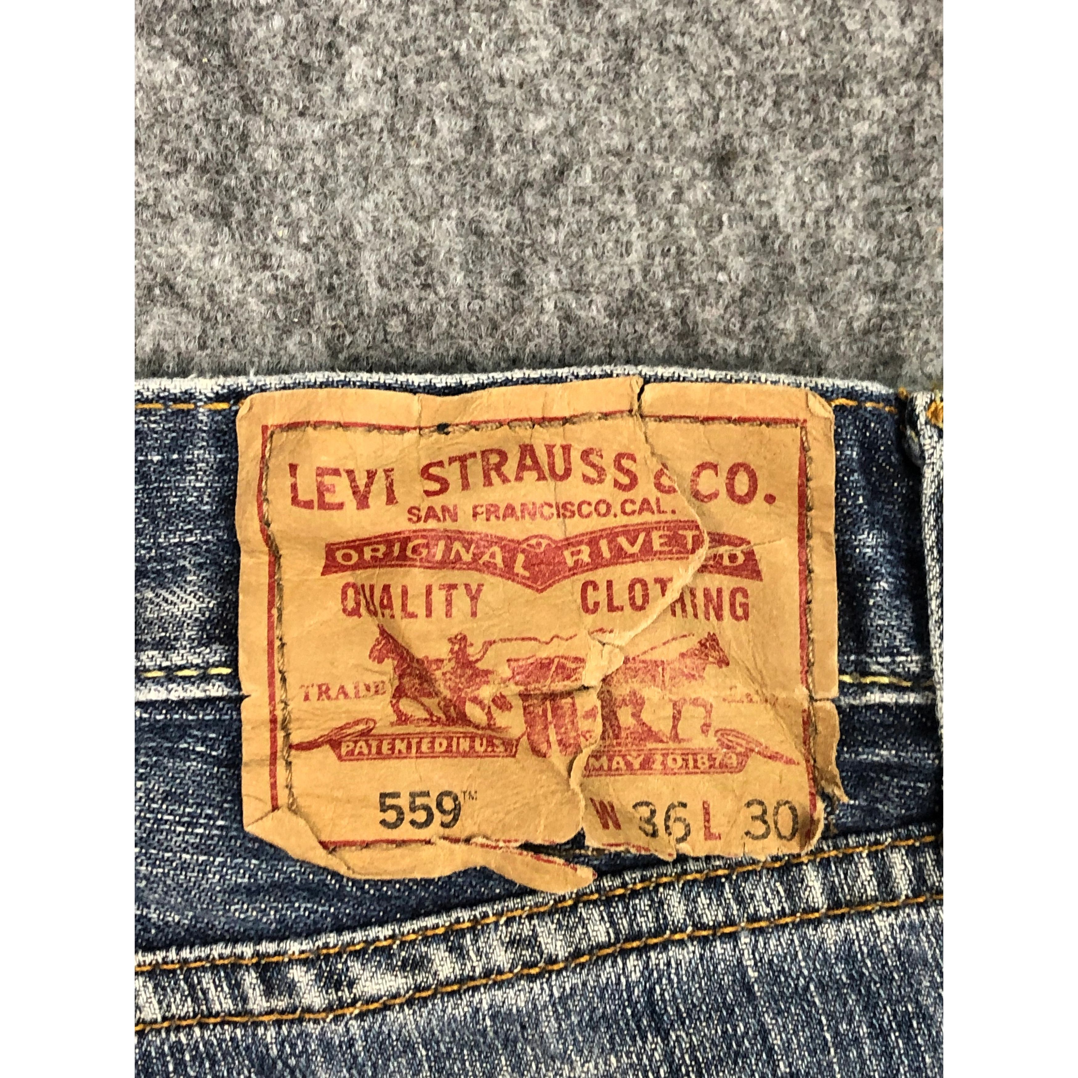 Levi's Vintage Levis 559 Denim Blue Jeans DP0345 Size US 39 - 5 Thumbnail