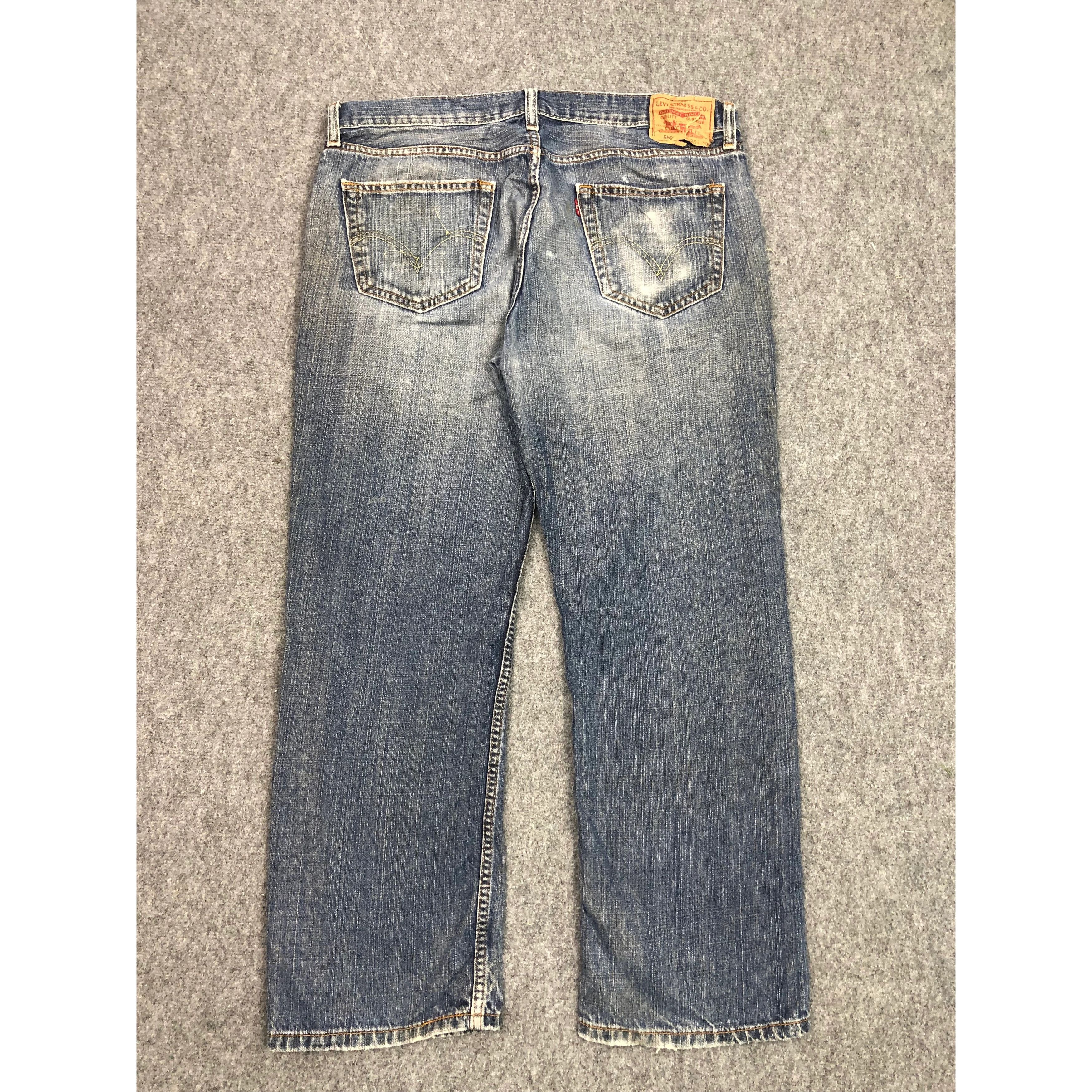 Levi's Vintage Levis 559 Denim Blue Jeans DP0345 Size US 39 - 2 Thumbnail
