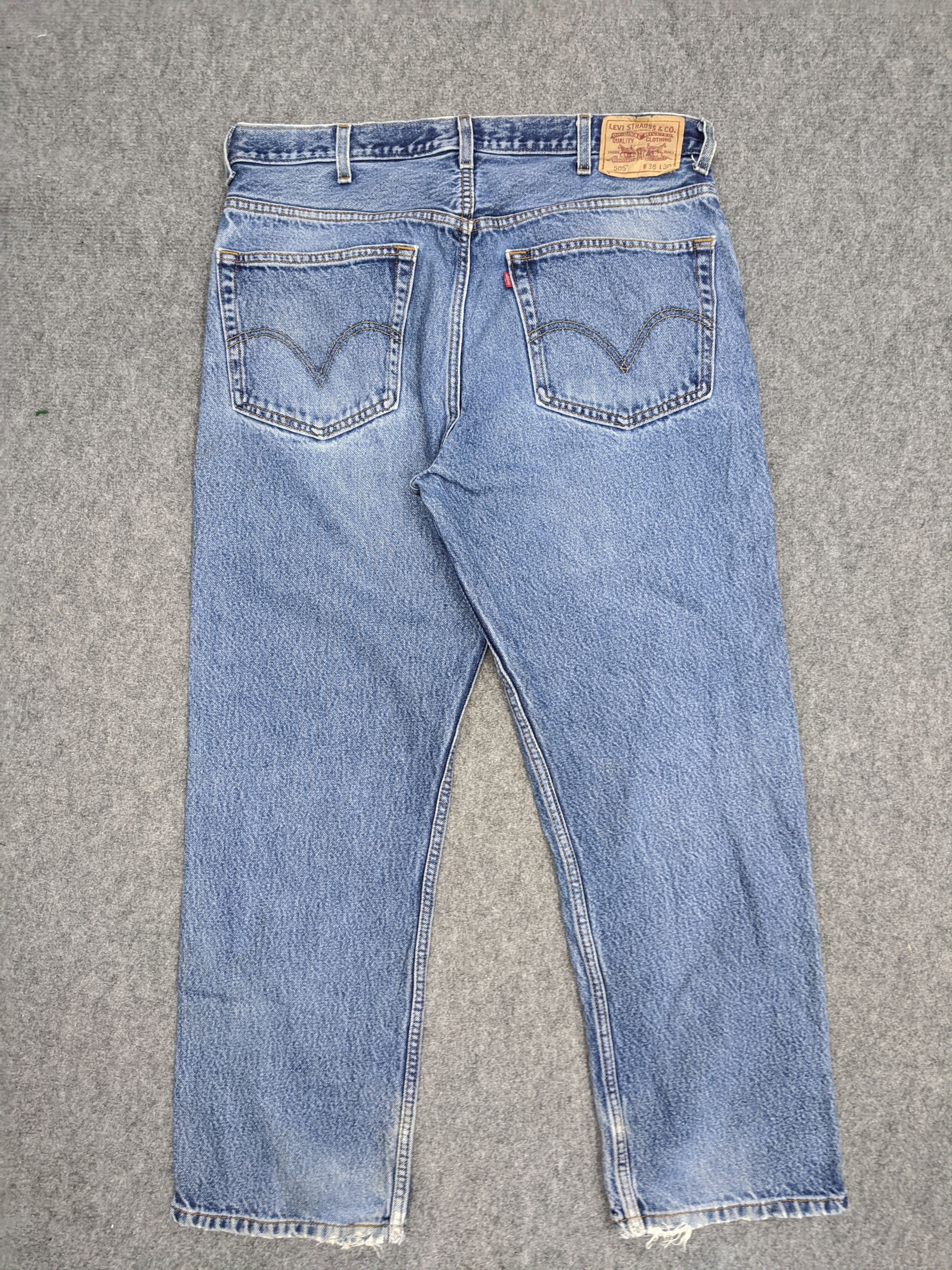 Levi's Vintage Levis 505 Light Wash Jeans DP0859 Size US 39 - 3 Thumbnail