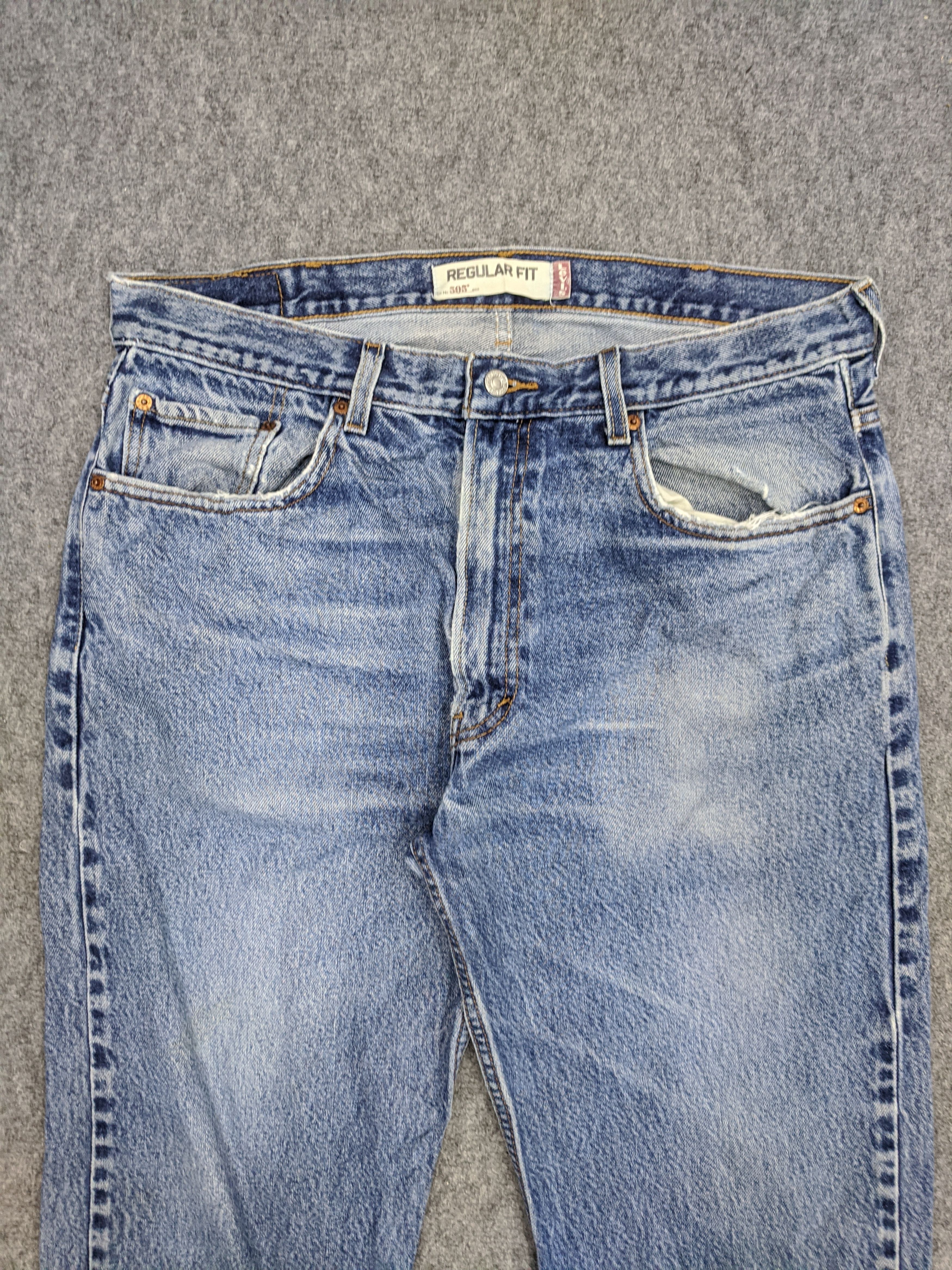 Levi's Vintage Levis 505 Light Wash Jeans DP0859 Size US 39 - 2 Thumbnail