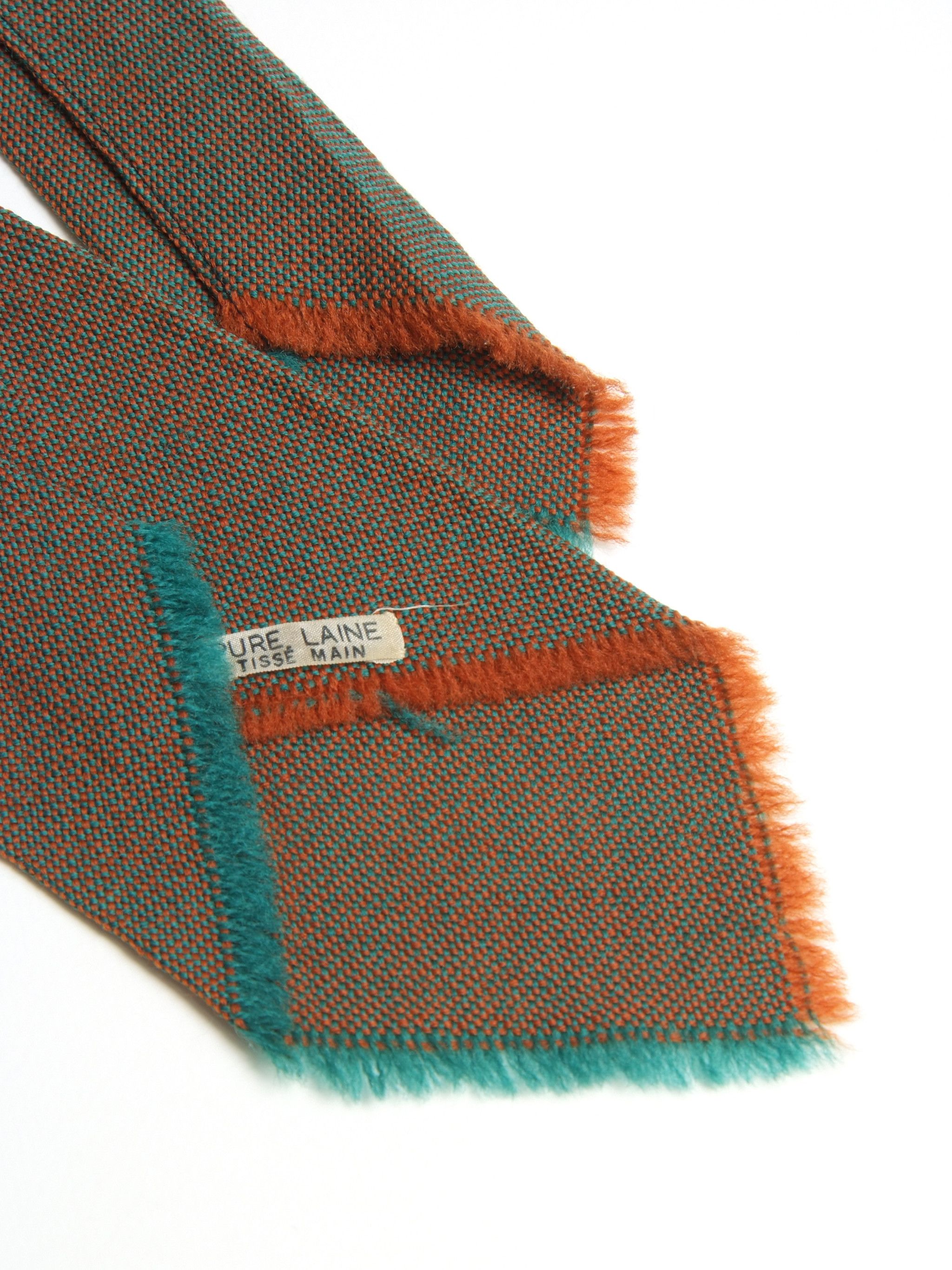 Other Vintage Pure Wool Knit Raw Edges Neck Tie Size ONE SIZE - 3 Thumbnail