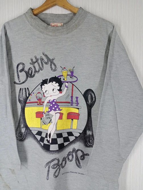 Cartoon Network × Japanese Brand × Vintage Rare Vintage Betty Boop Crewneck Jumper Fullover Sweatshirt Size US L / EU 52-54 / 3 - 2 Thumbnail