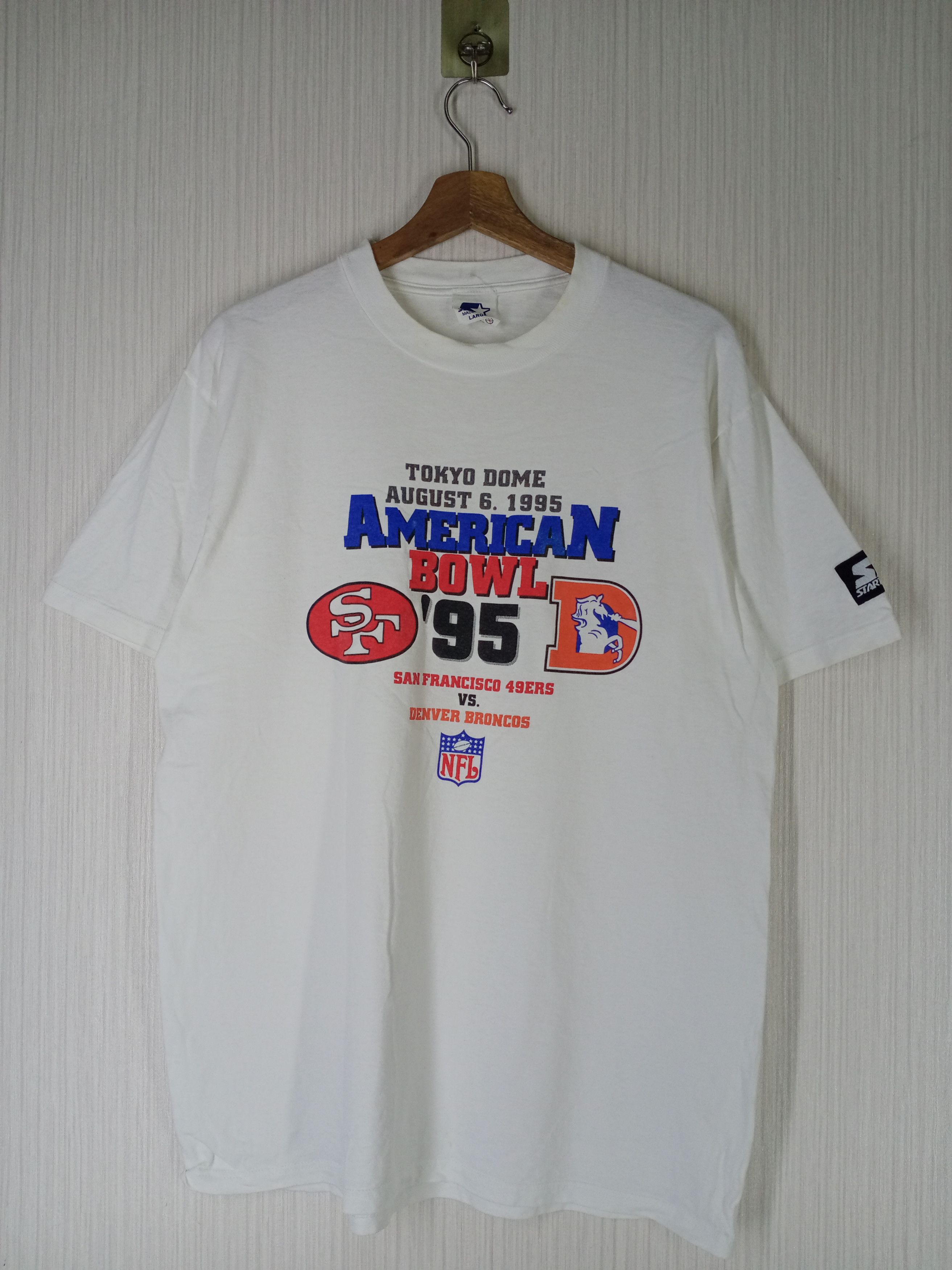 image of Nfl x San Francisco 49Ers Vintage 1995 San Francisco 49Ers Vs Denver Broncos in White (Size Large)