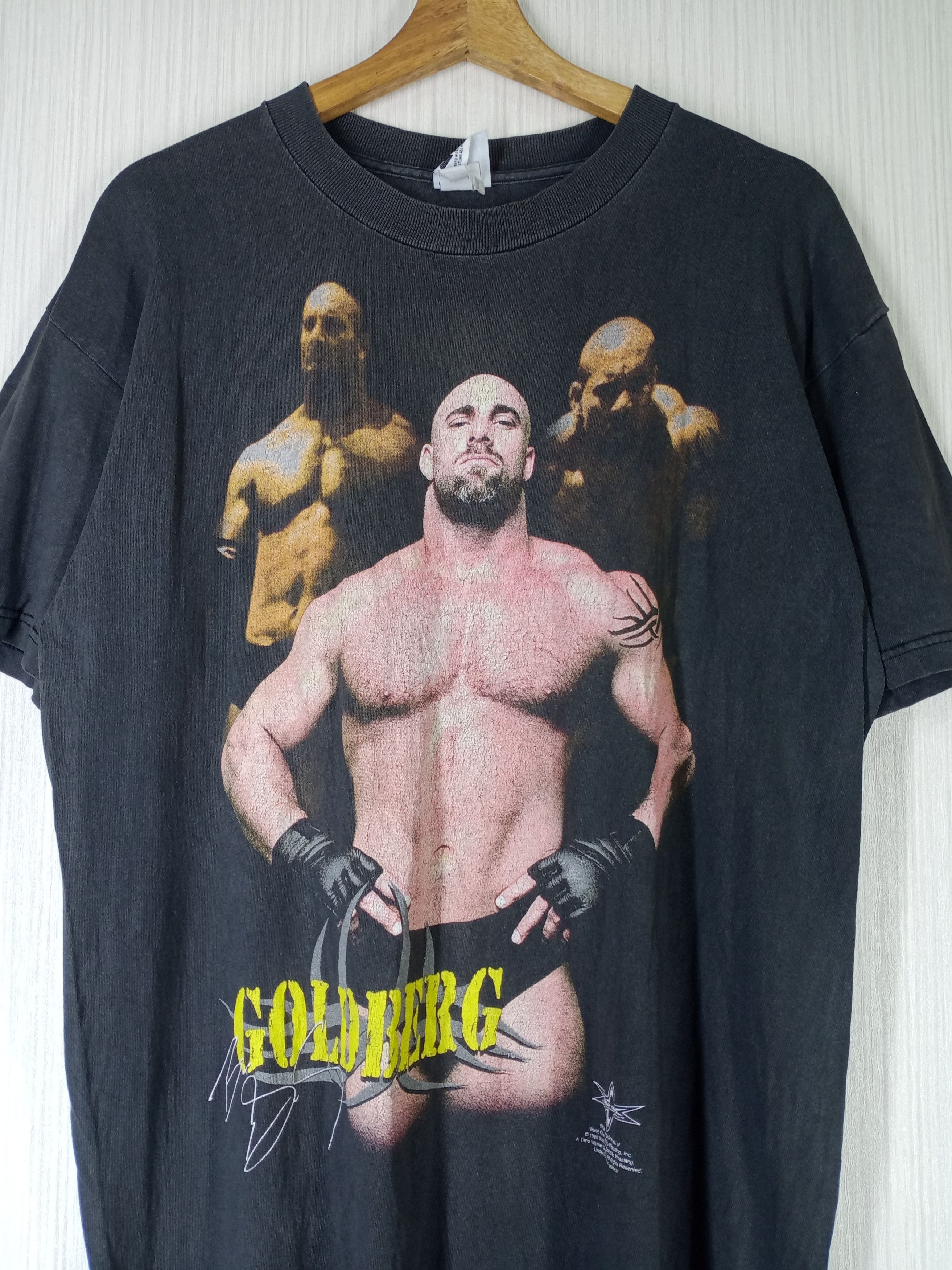 WWE Vintage 90s Goldberg World Champion Wrestling Tshirt Size US L / EU 52-54 / 3 - 3 Thumbnail