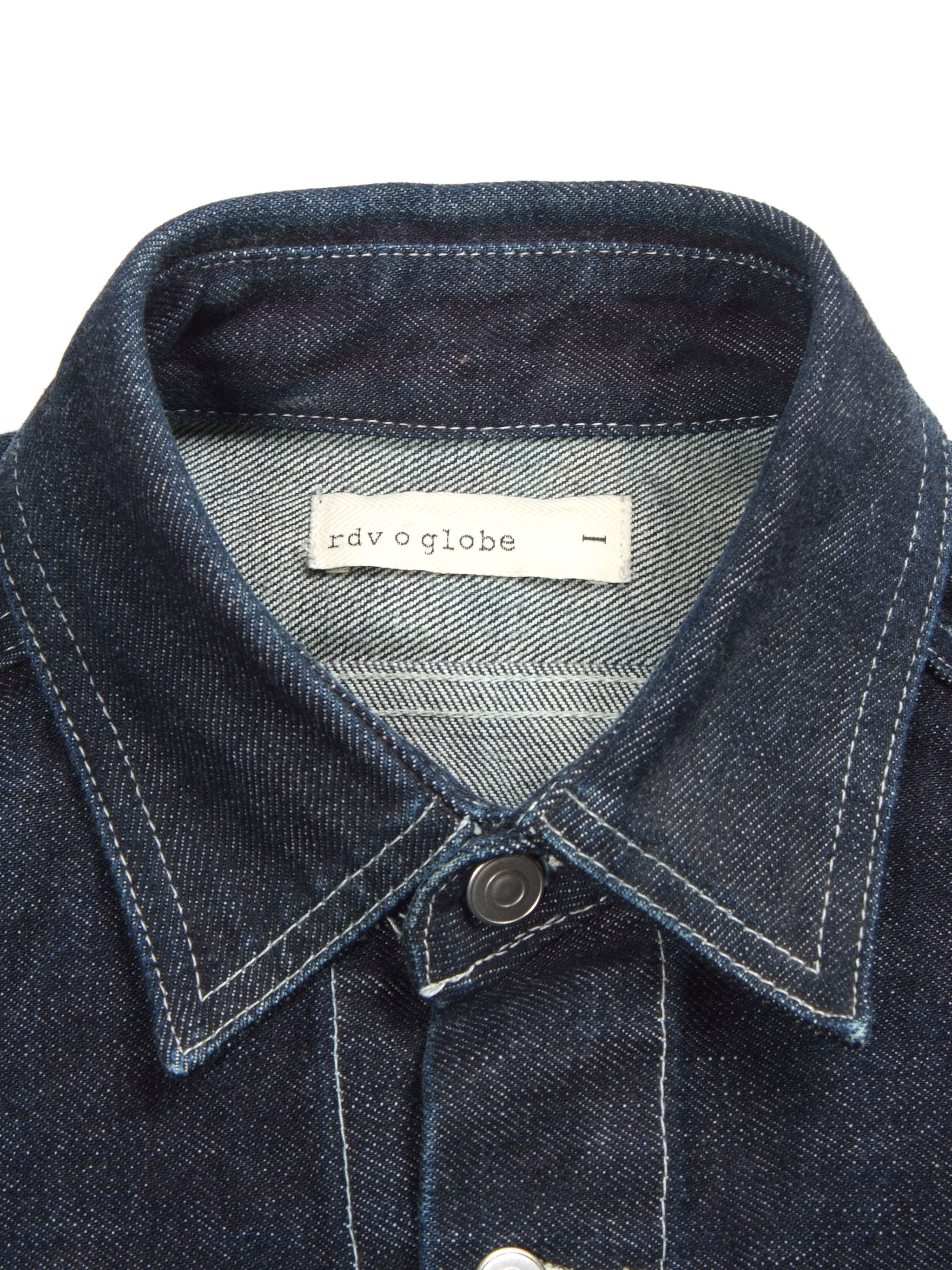 Japanese Brand × Kapital × Visvim 260$ Japanese RDV O GLOBE 13.5oz Selvedge Denim Shirt Size US S / EU 44-46 / 1 - 7 Thumbnail
