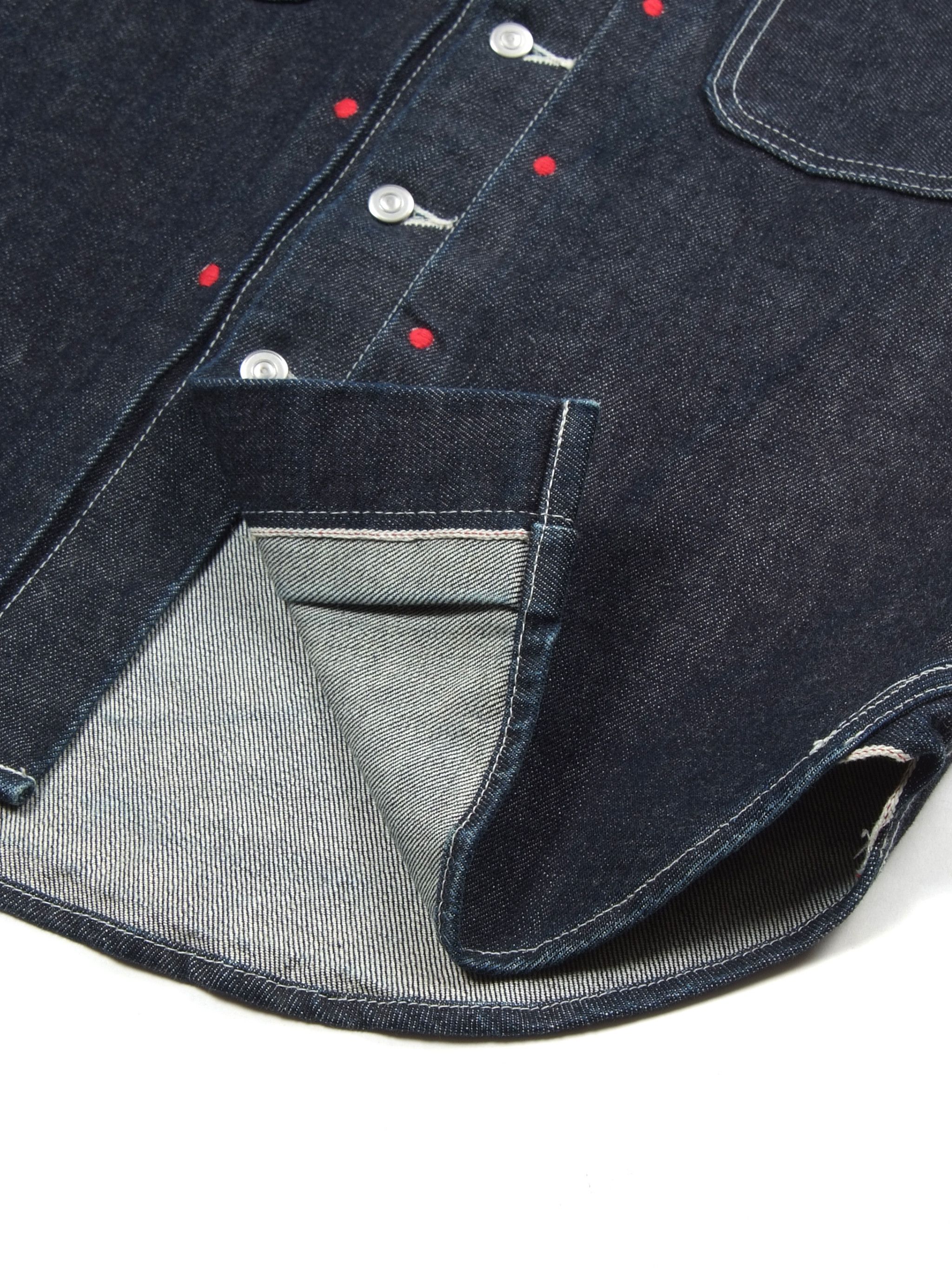 Japanese Brand × Kapital × Visvim 260$ Japanese RDV O GLOBE 13.5oz Selvedge Denim Shirt Size US S / EU 44-46 / 1 - 9 Thumbnail