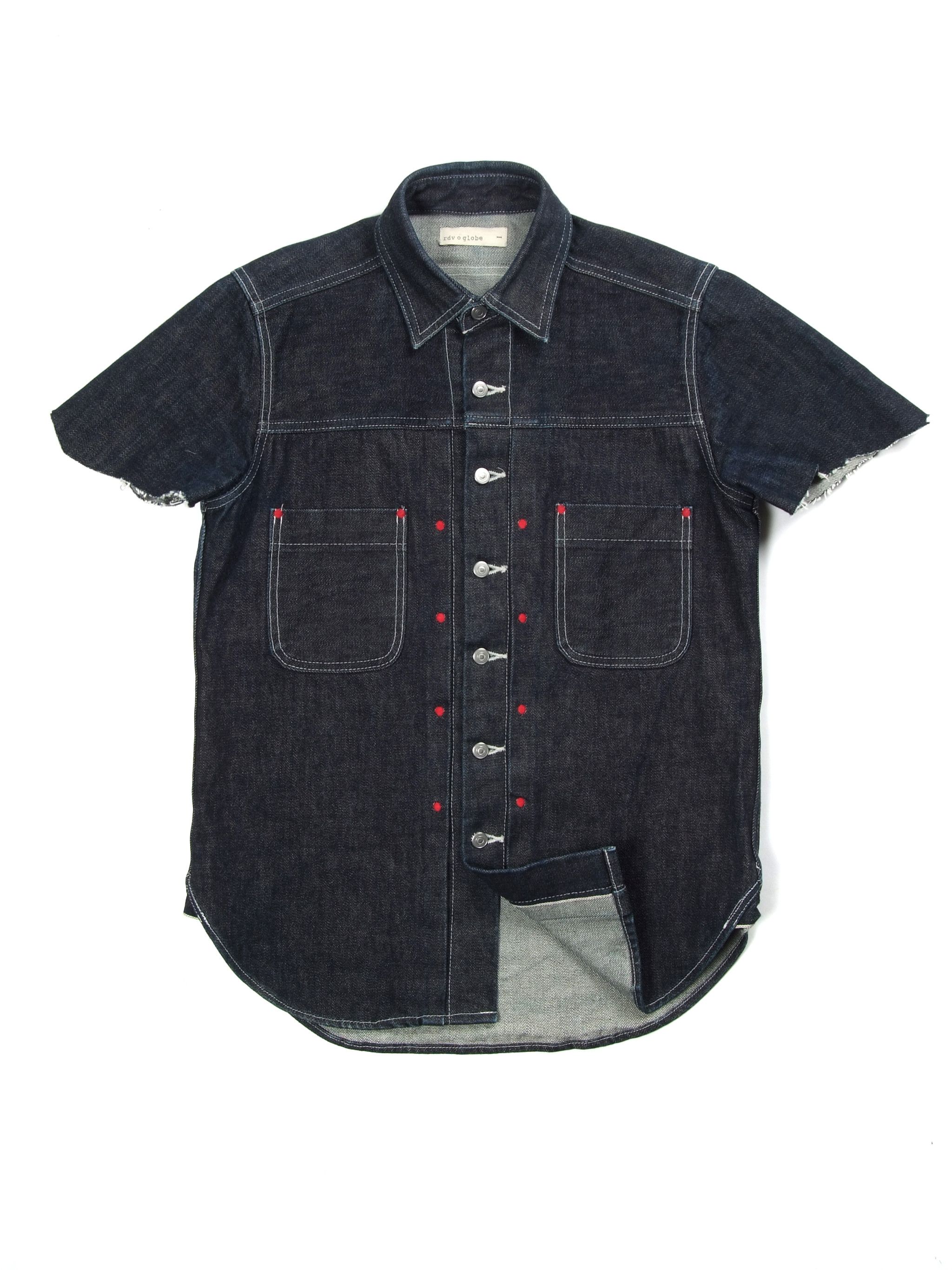 Japanese Brand × Kapital × Visvim 260$ Japanese RDV O GLOBE 13.5oz Selvedge Denim Shirt Size US S / EU 44-46 / 1 - 1 Thumbnail