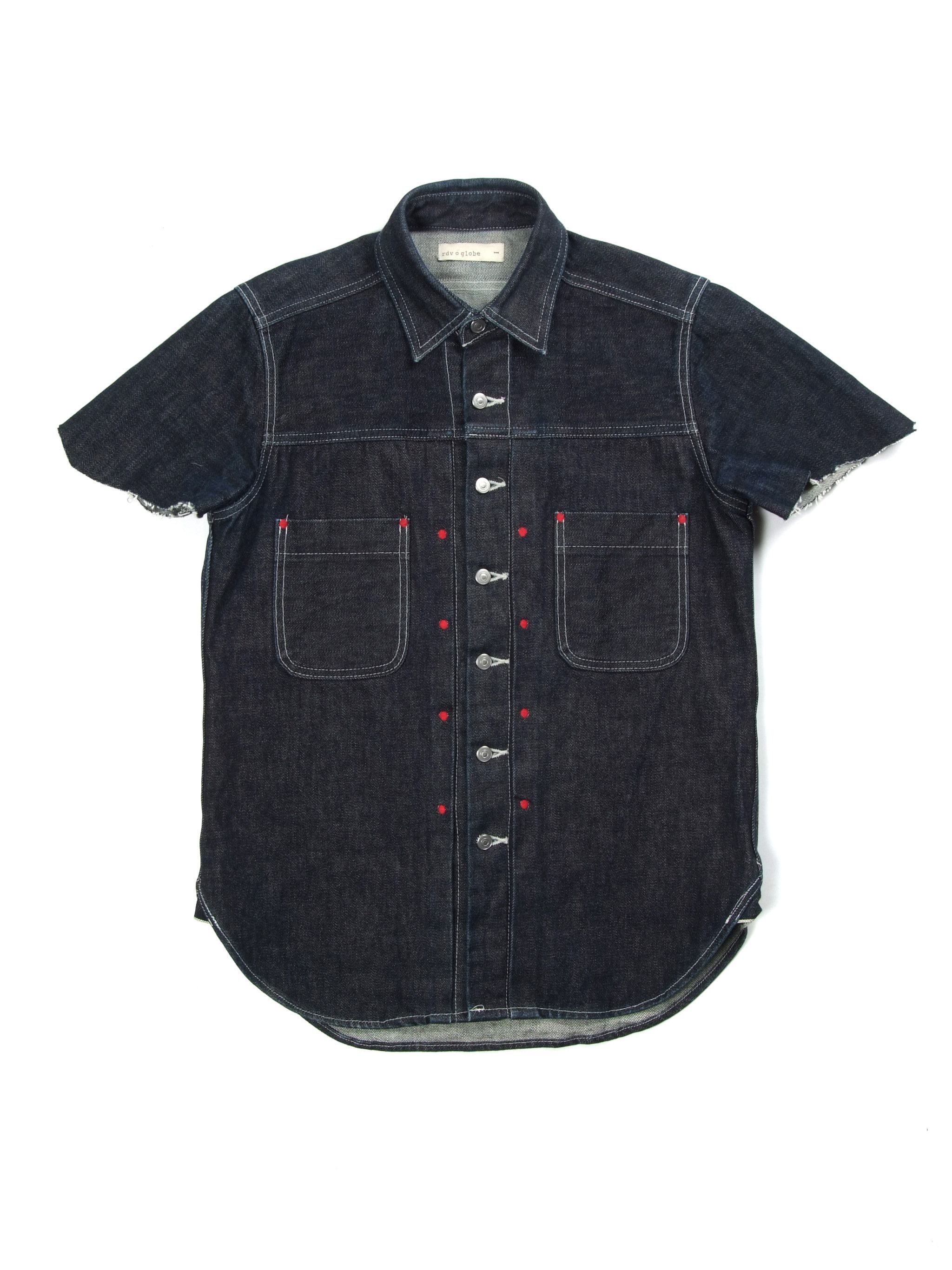 Japanese Brand × Kapital × Visvim 260$ Japanese RDV O GLOBE 13.5oz Selvedge Denim Shirt Size US S / EU 44-46 / 1 - 2 Thumbnail