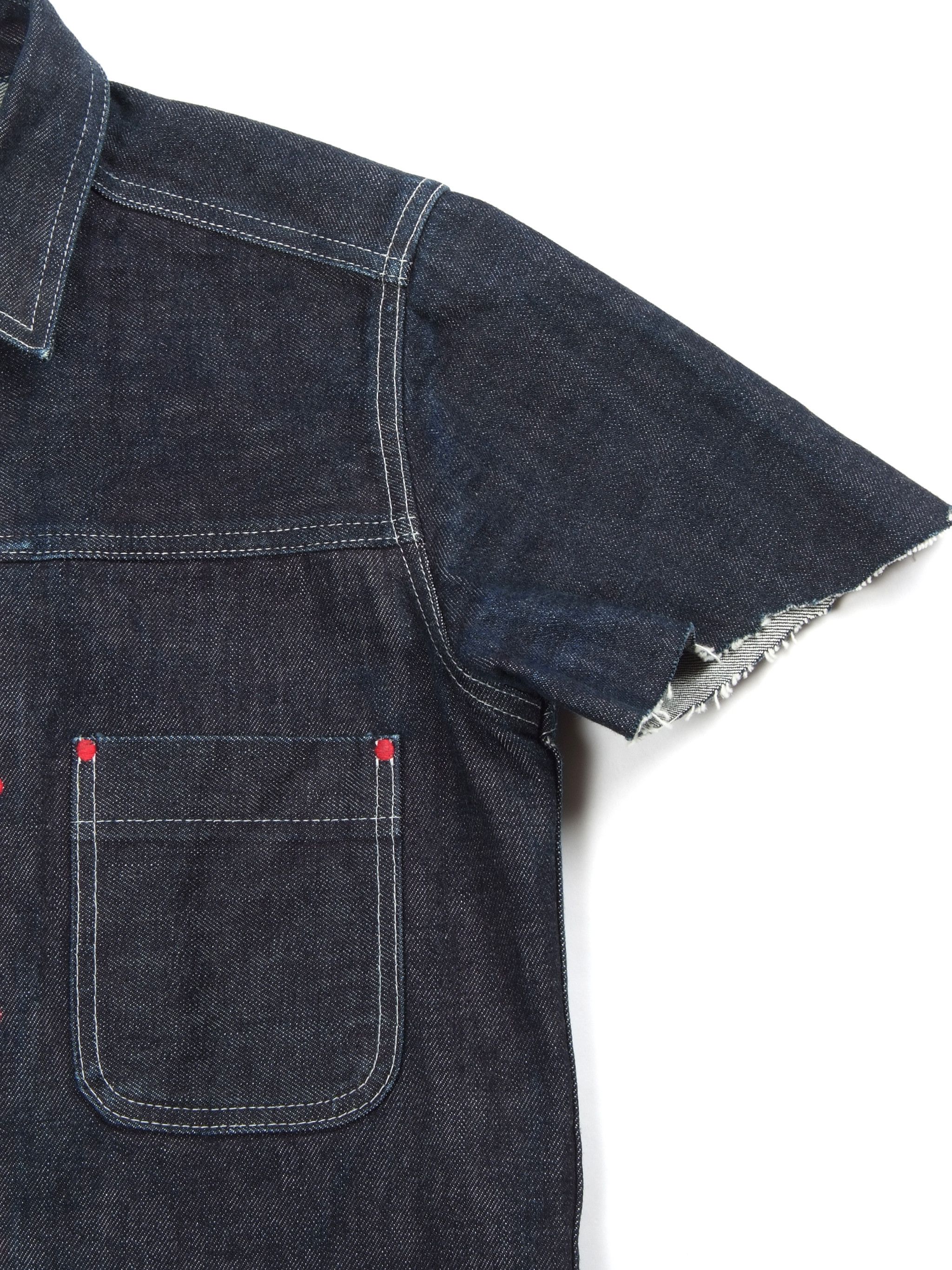 Japanese Brand × Kapital × Visvim 260$ Japanese RDV O GLOBE 13.5oz Selvedge Denim Shirt Size US S / EU 44-46 / 1 - 8 Thumbnail