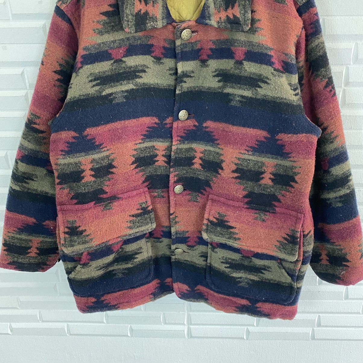 Japanese Brand × Vintage ✨NICE DESIGN NAVAJO MOTIF WOOL JACKET Size US L / EU 52-54 / 3 - 6 Thumbnail