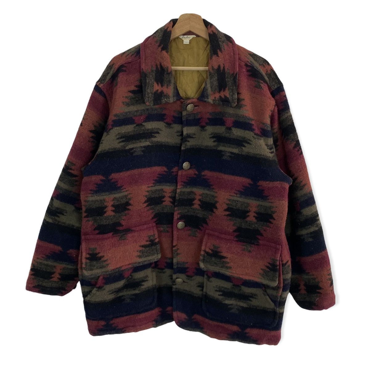 Japanese Brand × Vintage ✨NICE DESIGN NAVAJO MOTIF WOOL JACKET Size US L / EU 52-54 / 3 - 1 Thumbnail