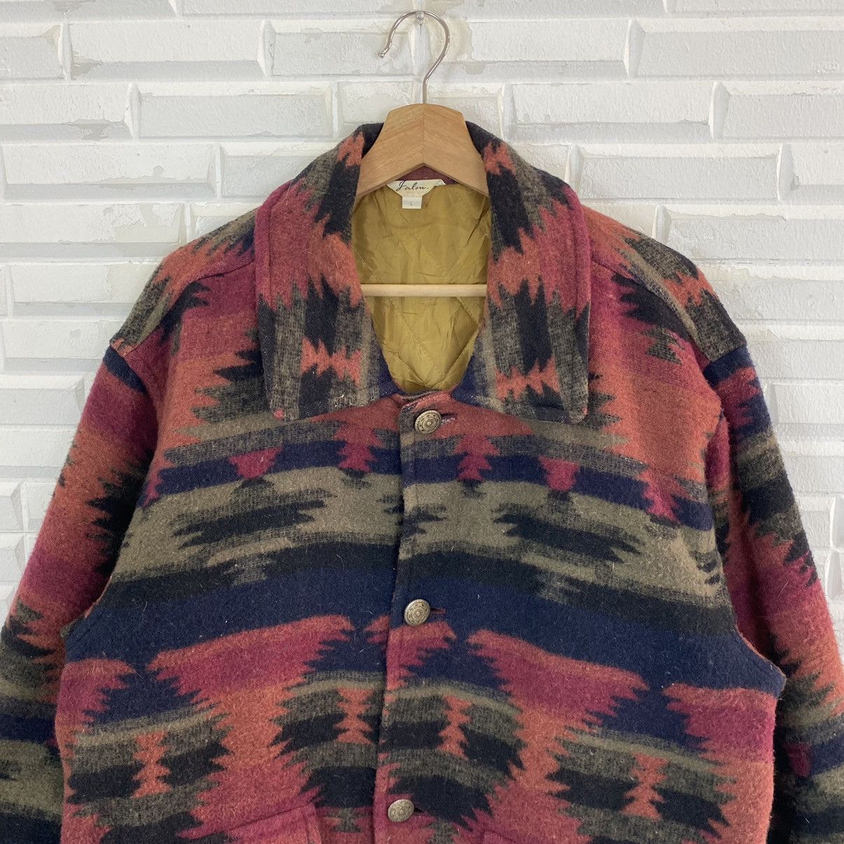 Japanese Brand × Vintage ✨NICE DESIGN NAVAJO MOTIF WOOL JACKET Size US L / EU 52-54 / 3 - 5 Thumbnail