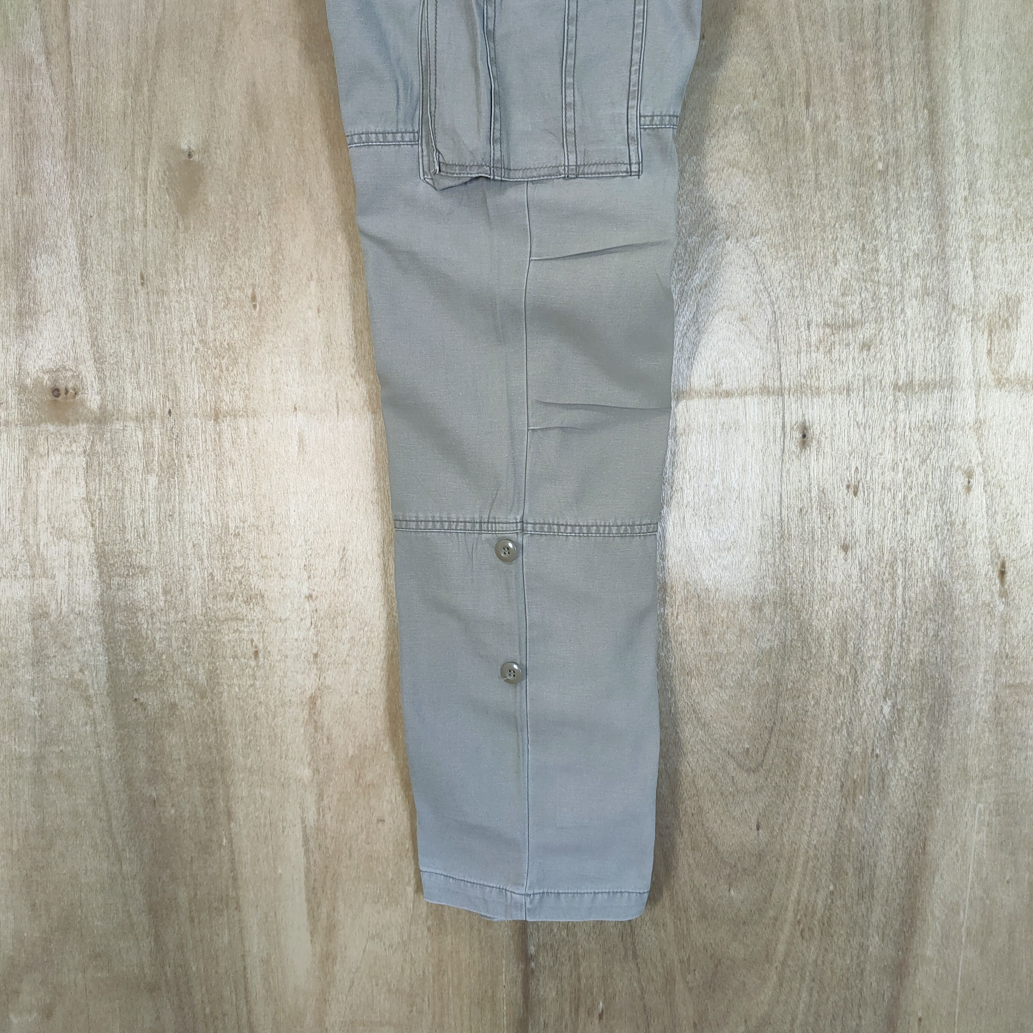 Japanese Brand DOUBLE WAIST FADED CARGO PANTS MULTIPOCKET TACTICAL Size US 33 - 12 Thumbnail