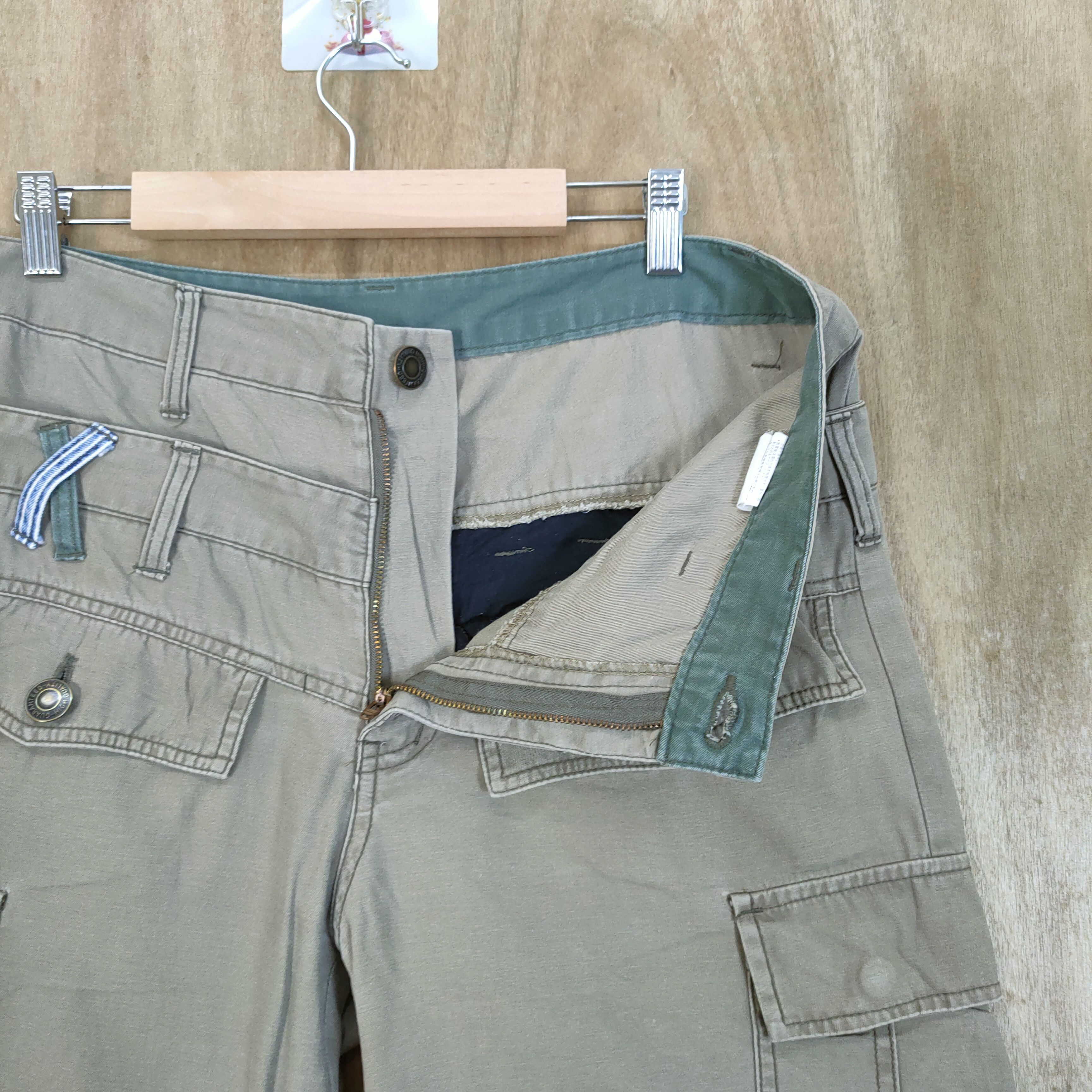 Japanese Brand DOUBLE WAIST FADED CARGO PANTS MULTIPOCKET TACTICAL Size US 33 - 6 Thumbnail