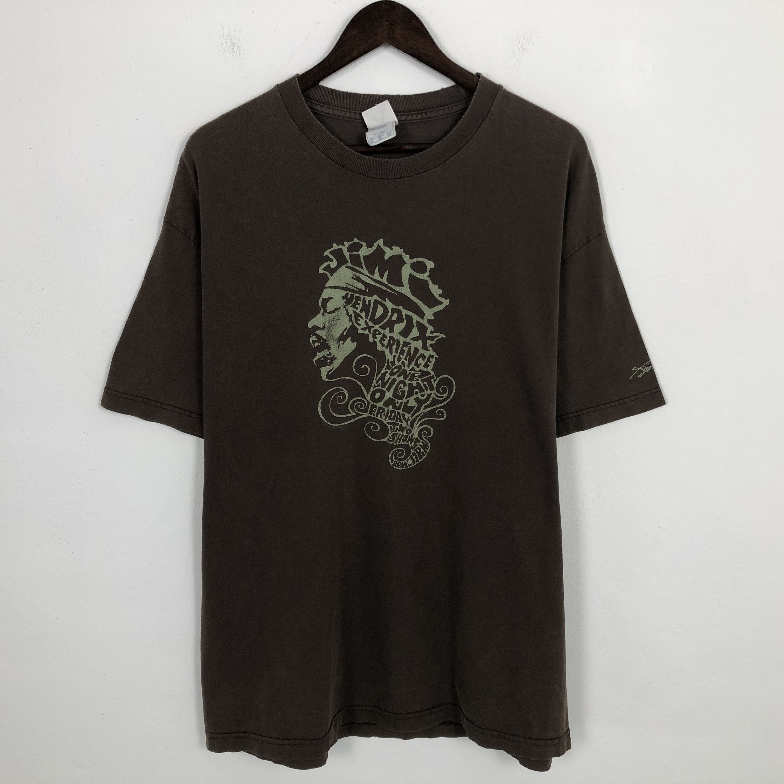 Jimi Hendrix × Vintage Vintage Jimi Hendrix Rock Design Tshirt Size US XL / EU 56 / 4 - 1 Thumbnail