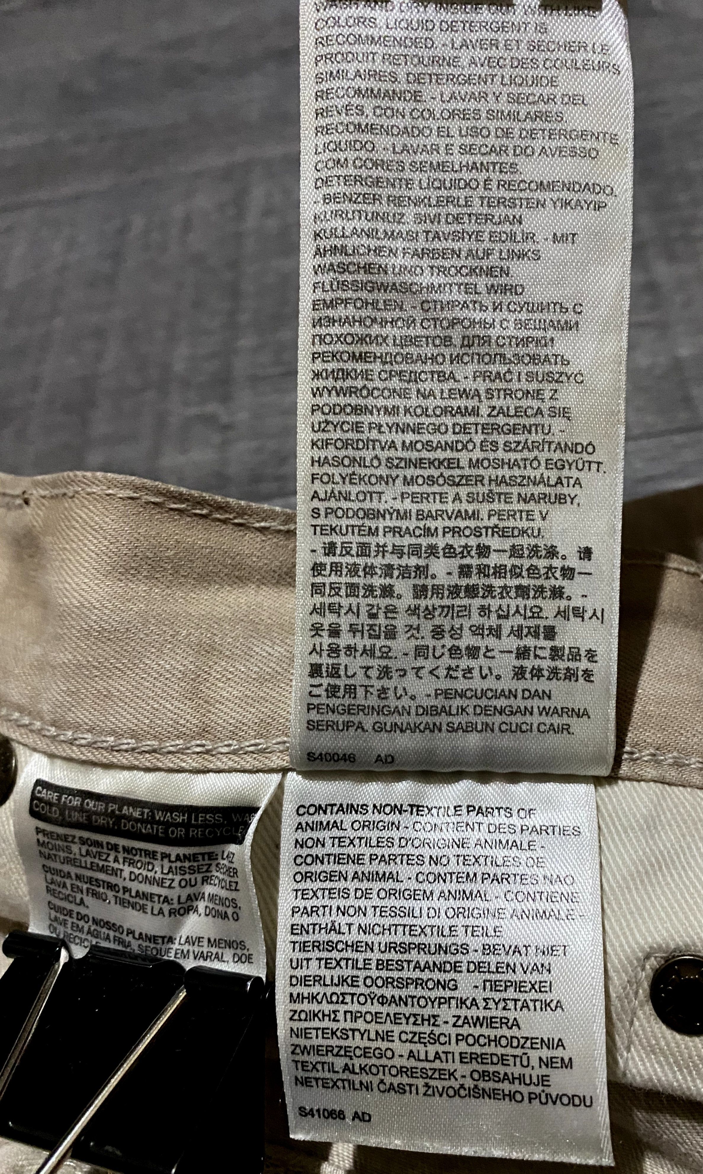 Levi's Vintage Clothing Levi's 501 "Frost Finish” Dyed Painted Beige Jeans Denim Size US 33 - 20 Thumbnail