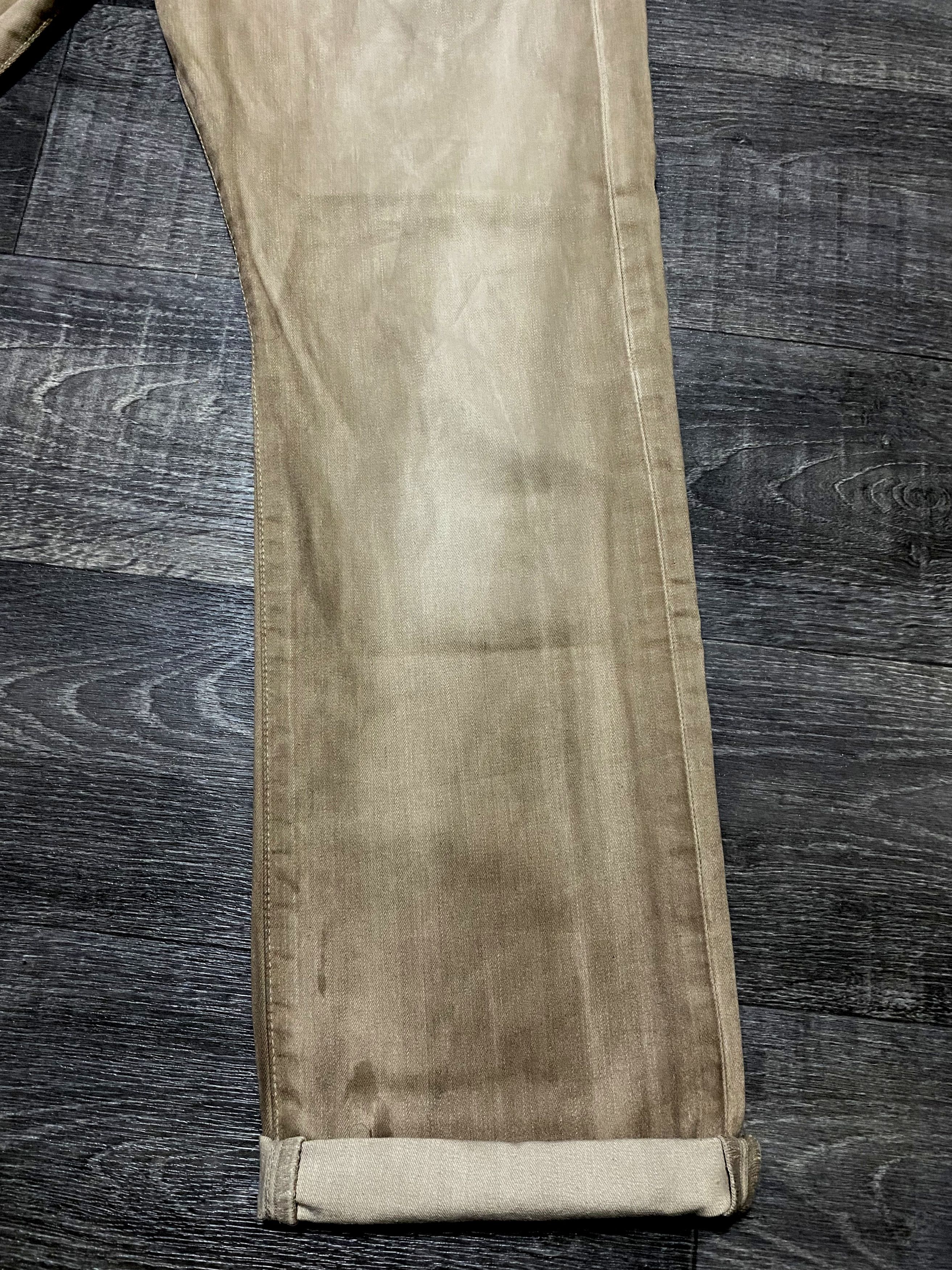 Levi's Vintage Clothing Levi's 501 "Frost Finish” Dyed Painted Beige Jeans Denim Size US 33 - 22 Thumbnail