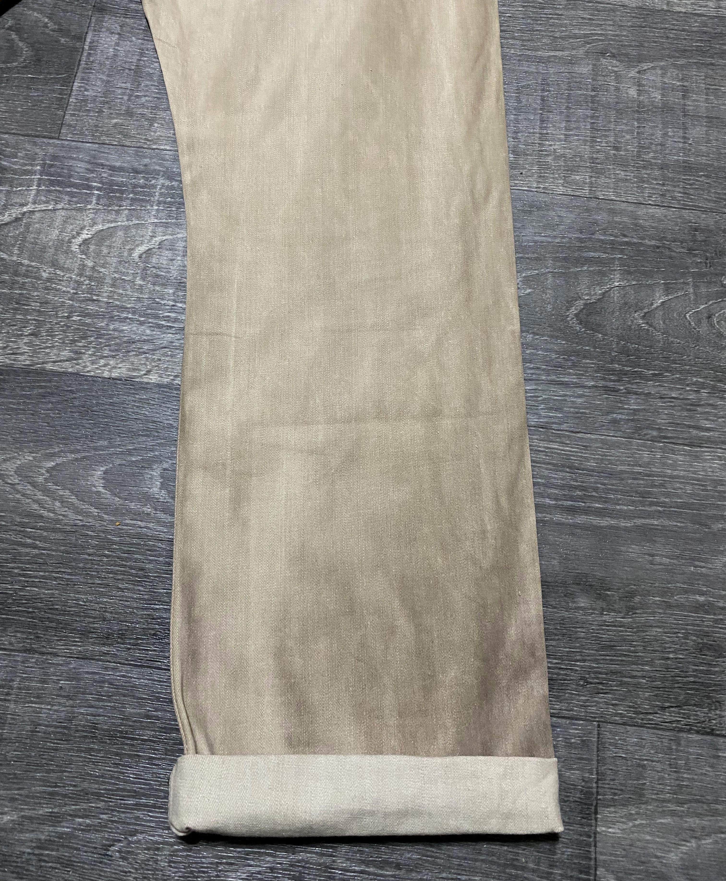 Levi's Vintage Clothing Levi's 501 "Frost Finish” Dyed Painted Beige Jeans Denim Size US 33 - 23 Thumbnail