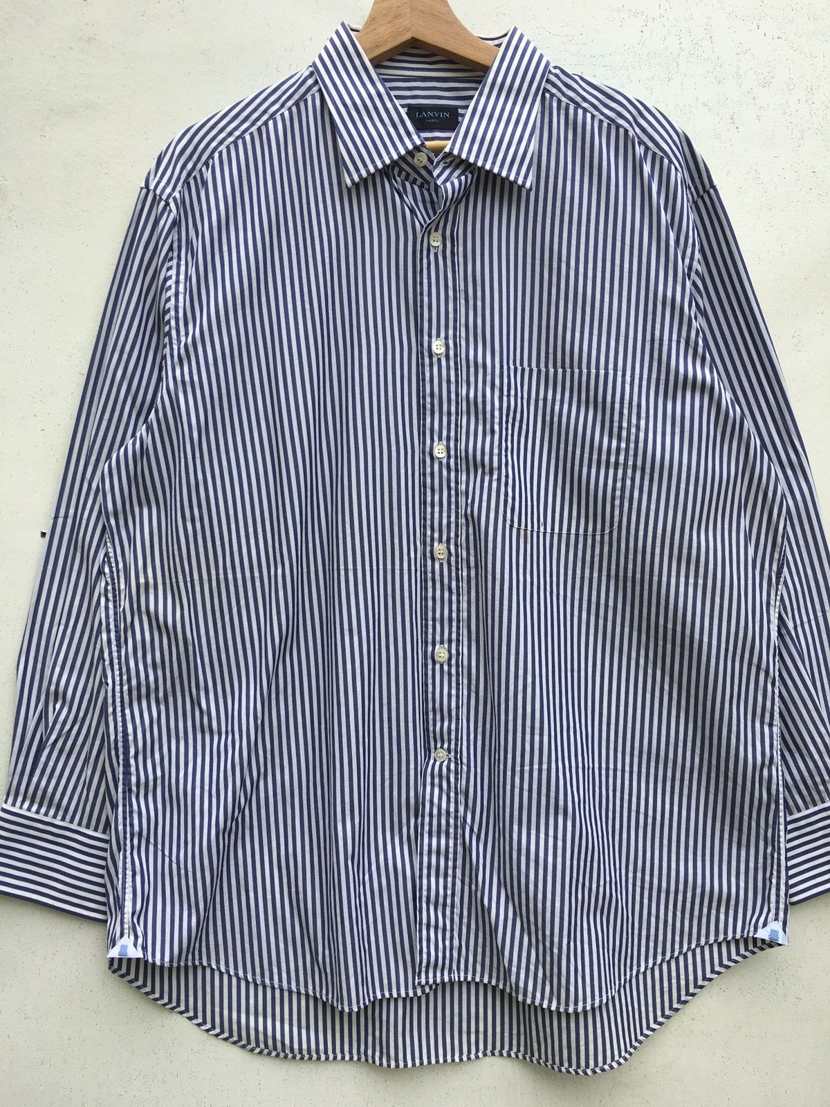 Lanvin Vintage Lanvin Stripes Long sleeve Collar Shirt Size US L / EU 52-54 / 3 - 5 Thumbnail