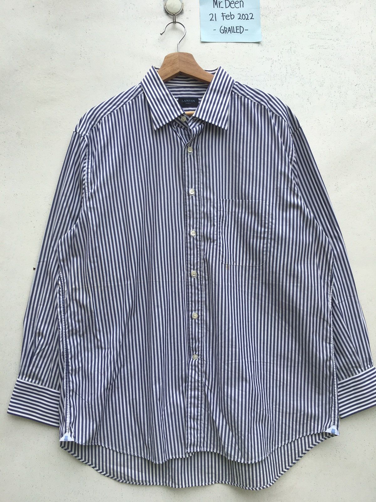 Lanvin Vintage Lanvin Stripes Long sleeve Collar Shirt Size US L / EU 52-54 / 3 - 4 Thumbnail