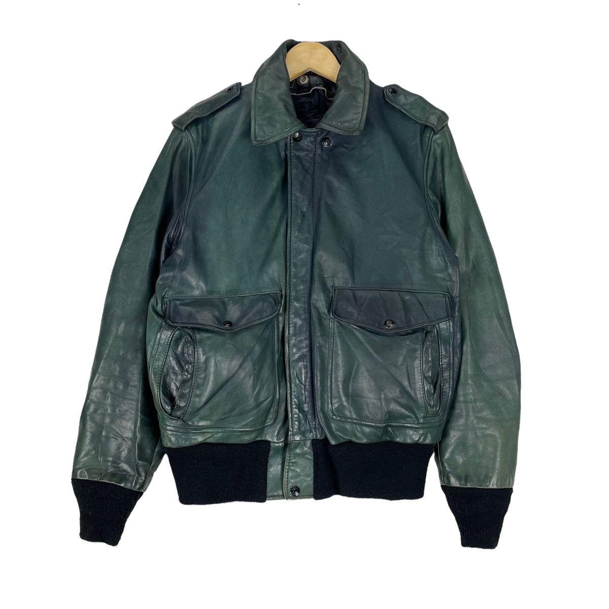Schott A2 NAKED COWHIDE LEATHER BOMBER Size US M / EU 48-50 / 2 - 1 Thumbnail