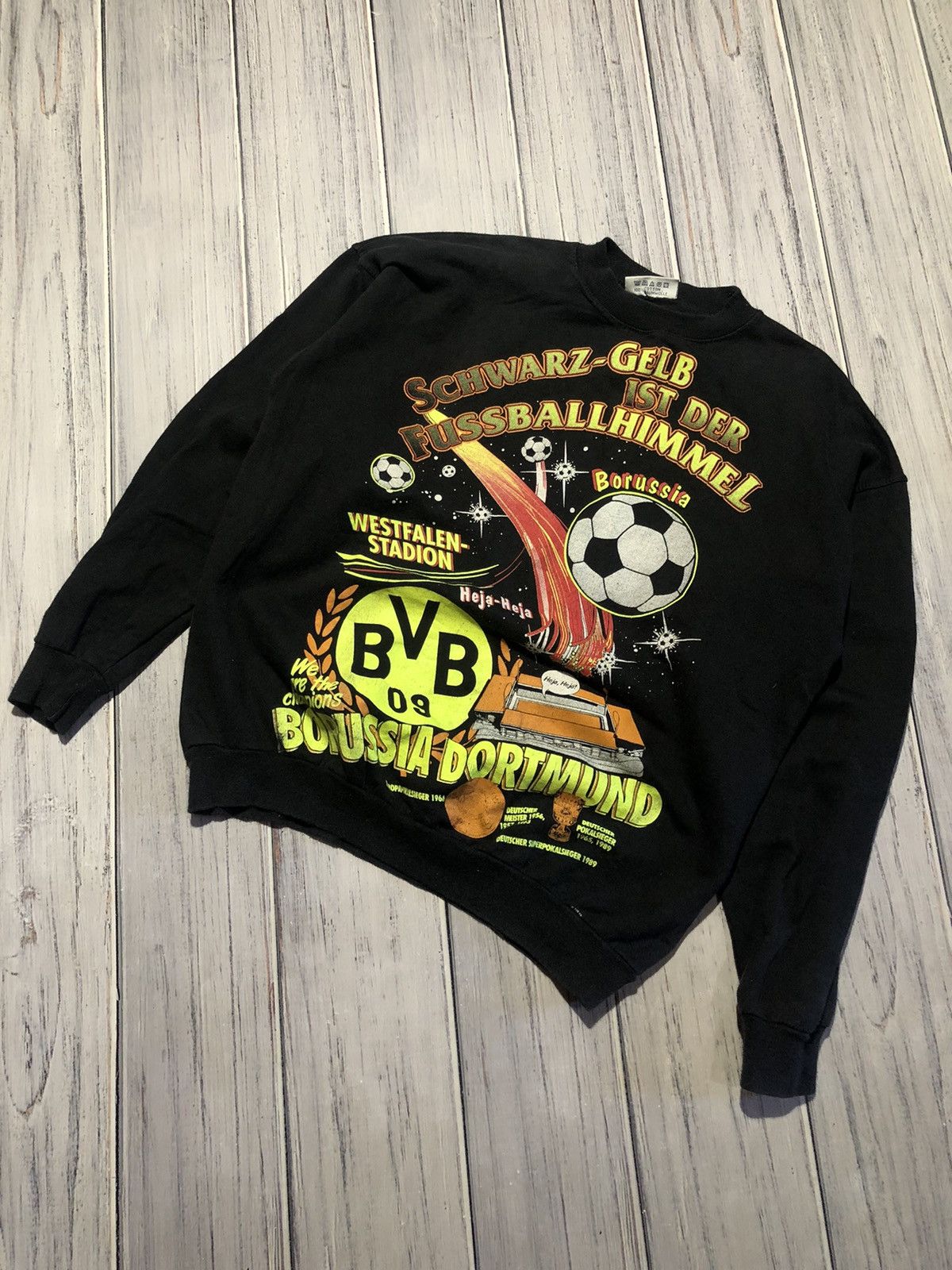 Vintage Vintage Borussia Dortmund Football Sweatshirt 1994 Soccer Size US S / EU 44-46 / 1 - 1 Thumbnail