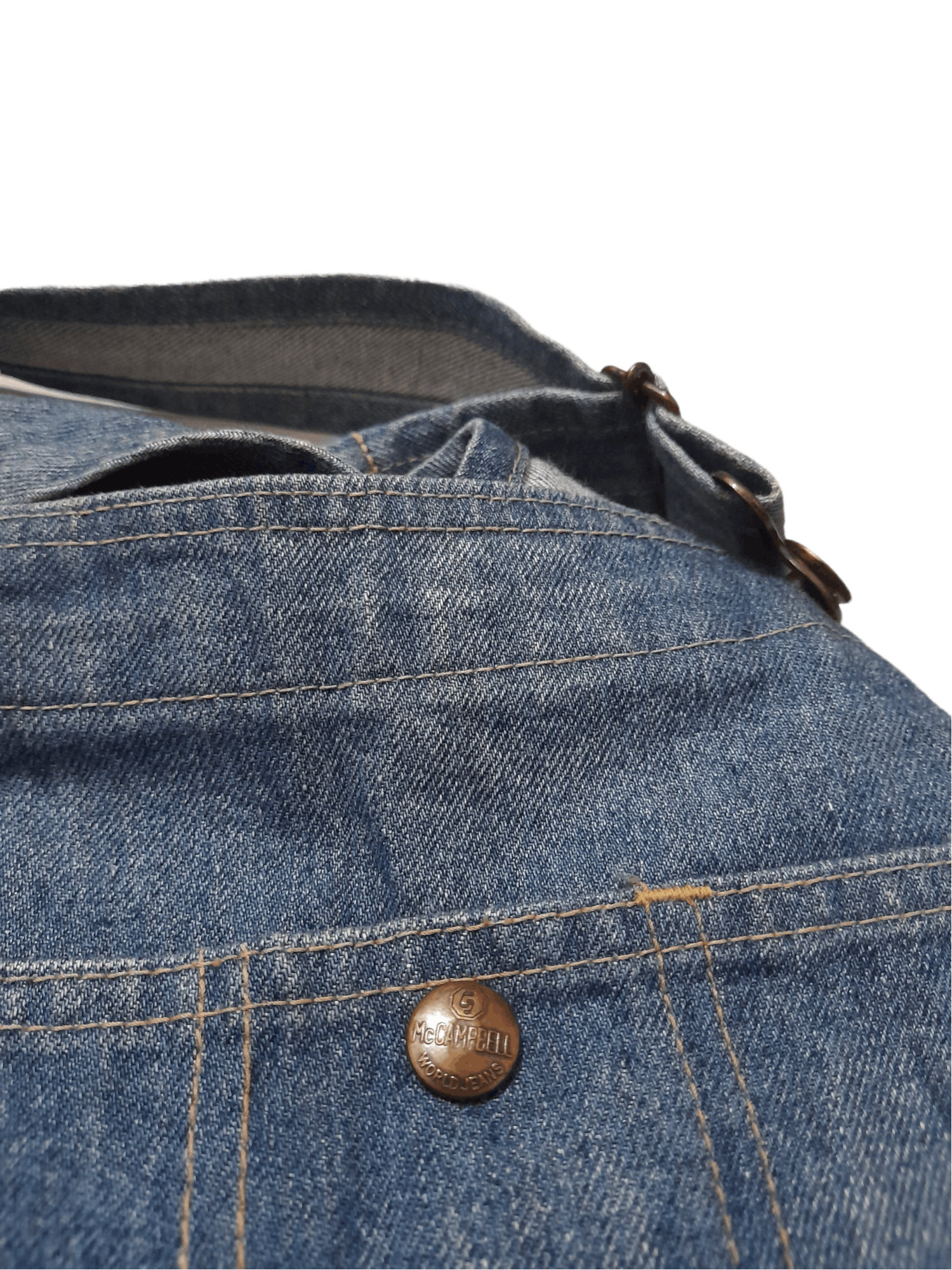 Japanese Brand × Vintage 90s McCampbell Overalls Denim (E203) waist 30 Size US 30 / EU 46 - 9 Thumbnail