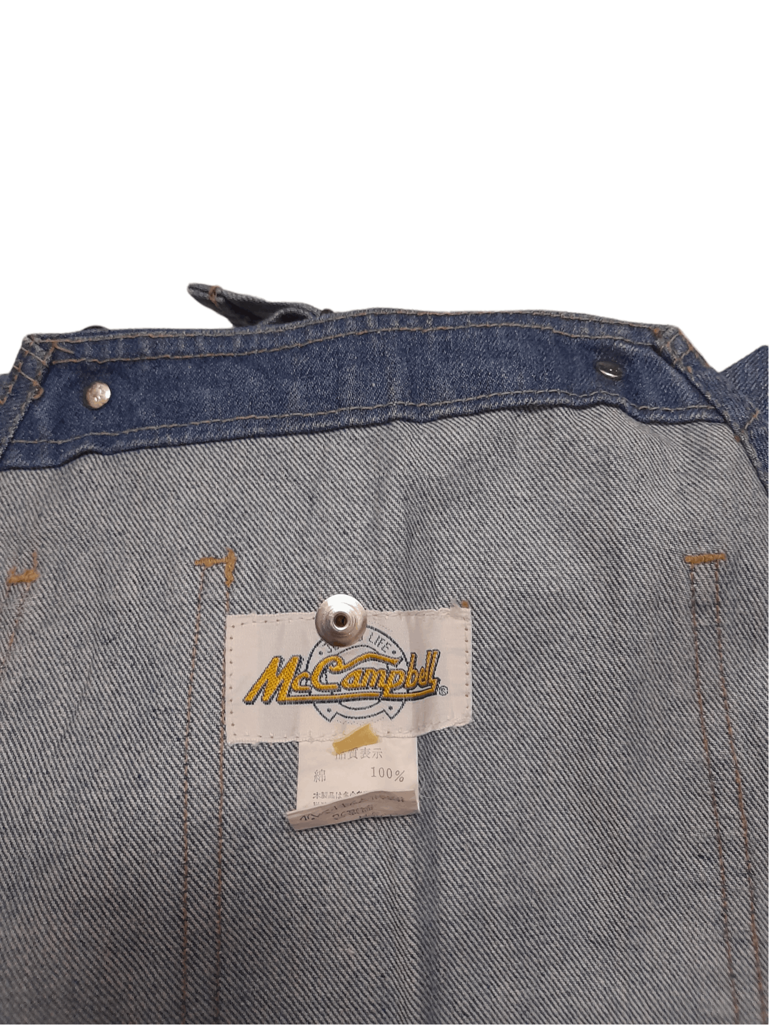 Japanese Brand × Vintage 90s McCampbell Overalls Denim (E203) waist 30 Size US 30 / EU 46 - 10 Thumbnail