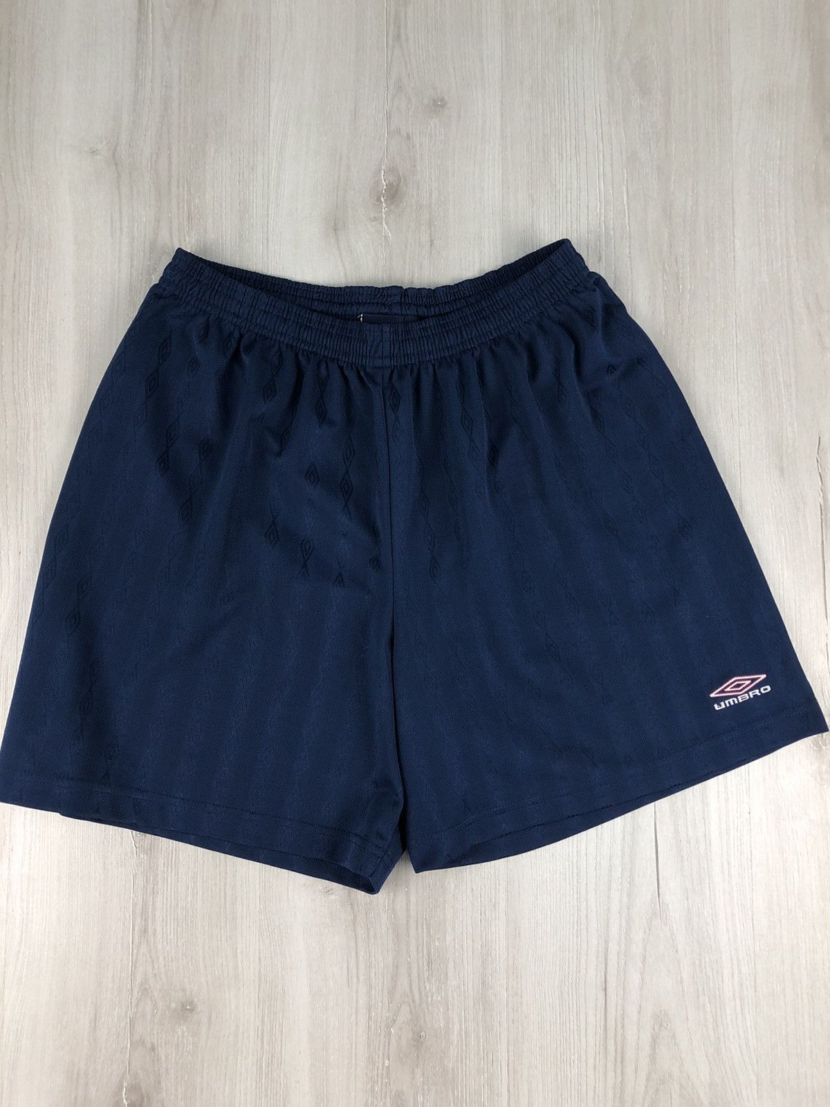 Umbro Umbro Vintage Monogram Shorts Blue Football Size US 33 - 1 Thumbnail