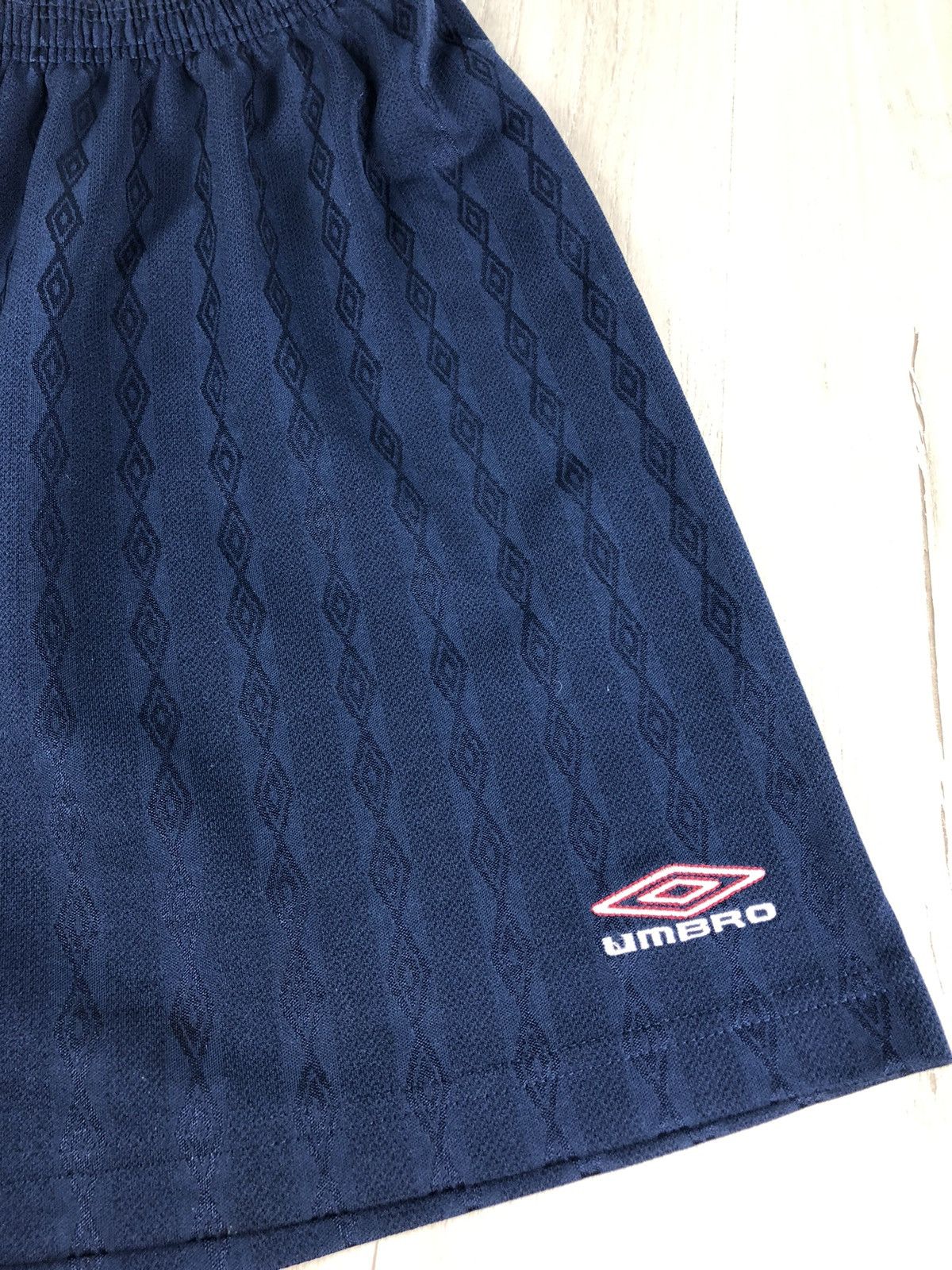 Umbro Umbro Vintage Monogram Shorts Blue Football Size US 33 - 2 Thumbnail
