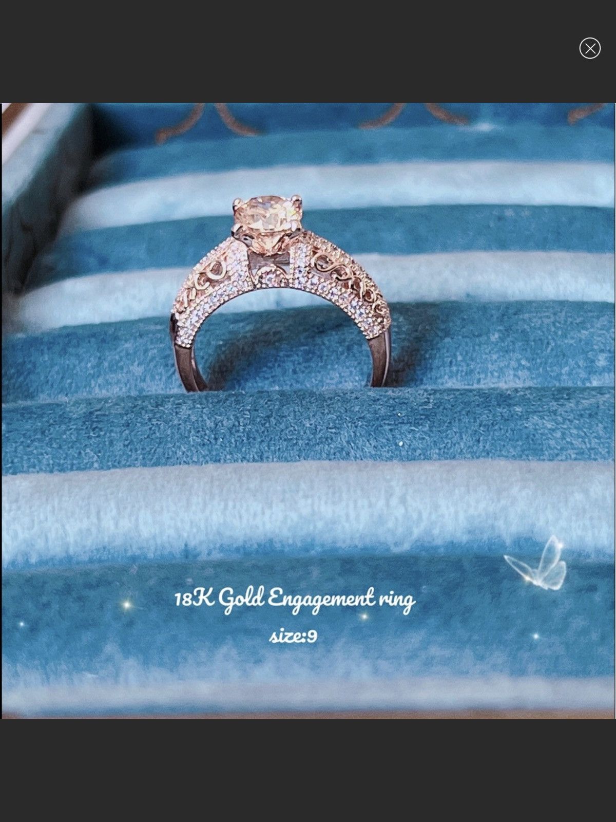 Jewelry 18K GP engagement ring Size ONE SIZE - 2 Thumbnail