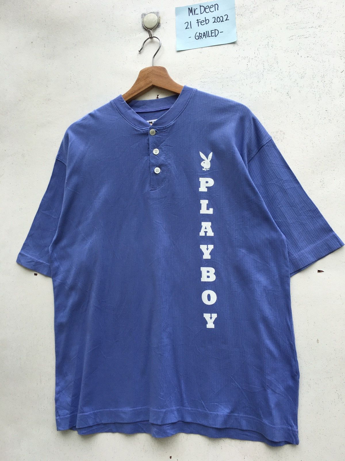 Playboy Rare Vintage 90s Playboy Spellout Tshirt Size US L / EU 52-54 / 3 - 4 Thumbnail
