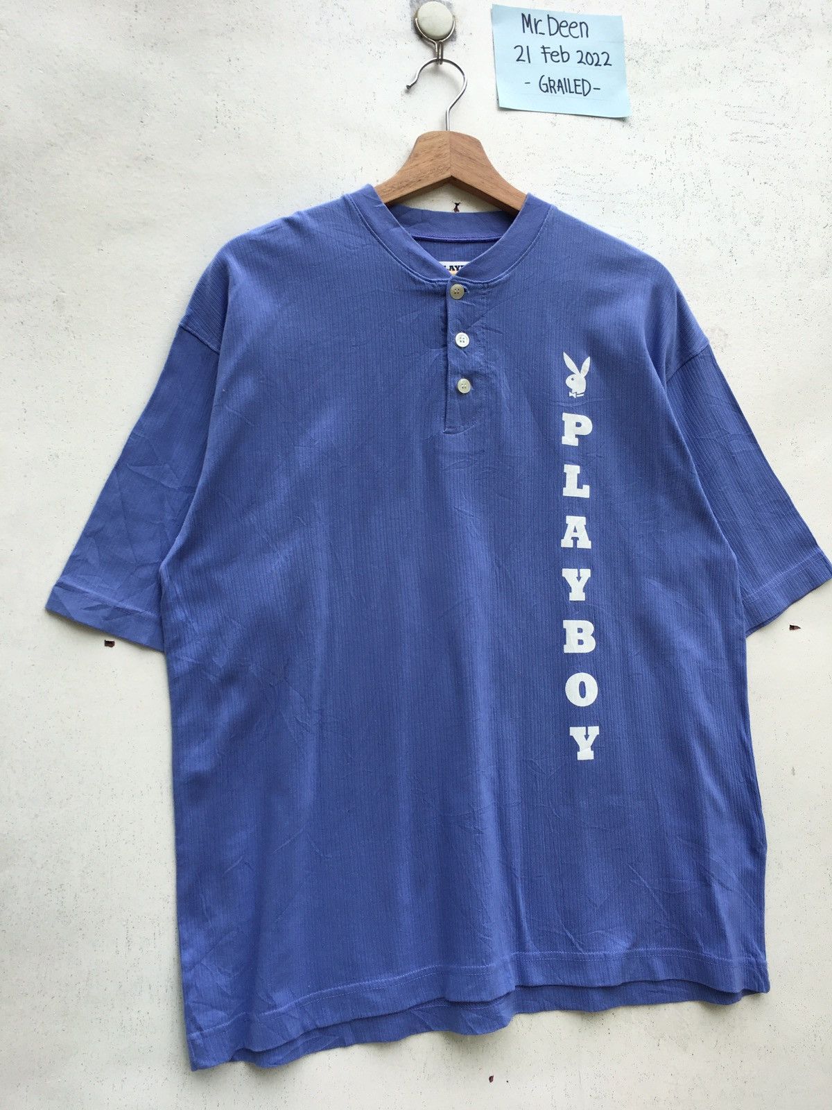 Playboy Rare Vintage 90s Playboy Spellout Tshirt Size US L / EU 52-54 / 3 - 3 Thumbnail