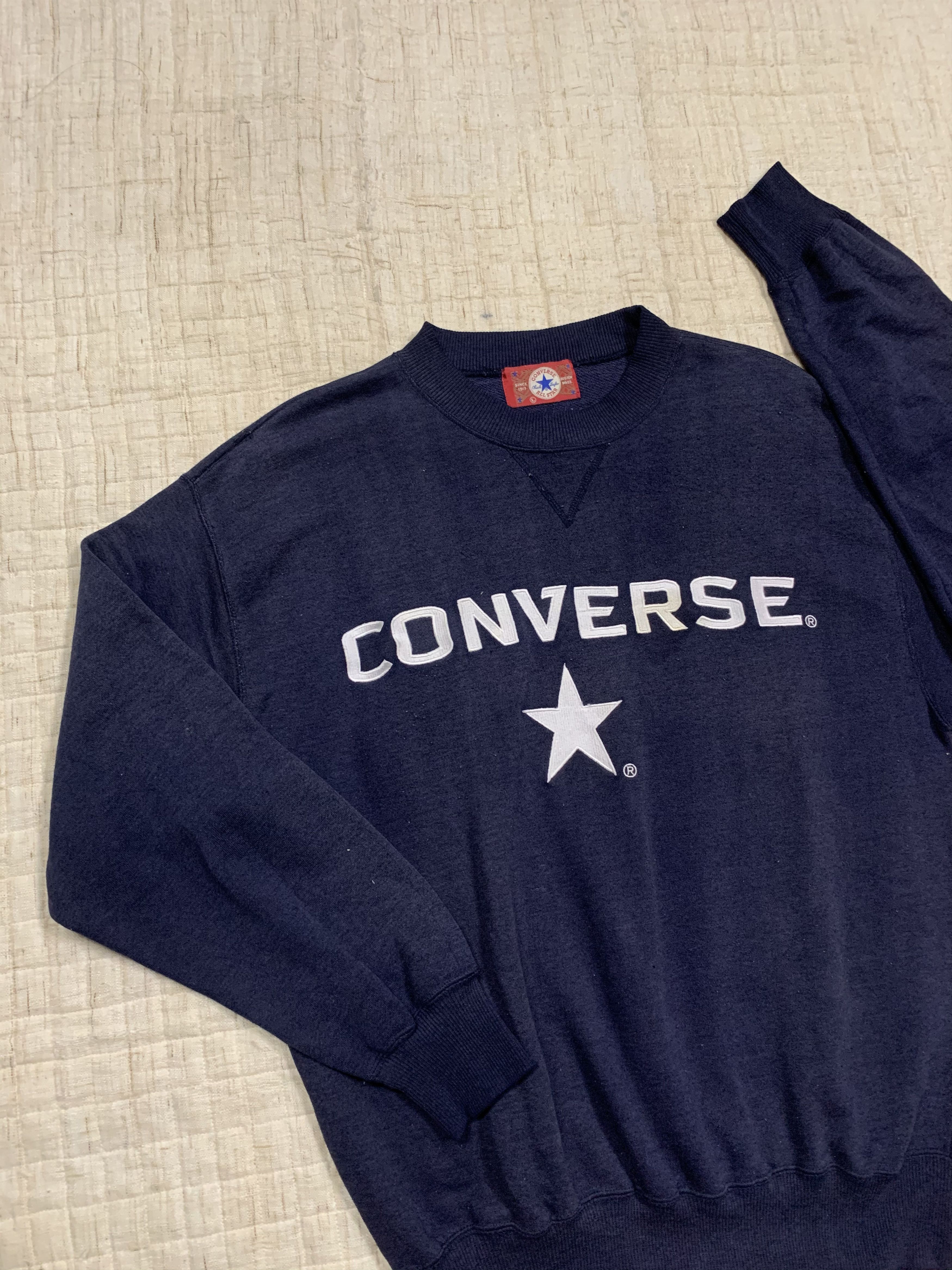 Vintage Converse Spell Out Crewneck Pullover Sweater