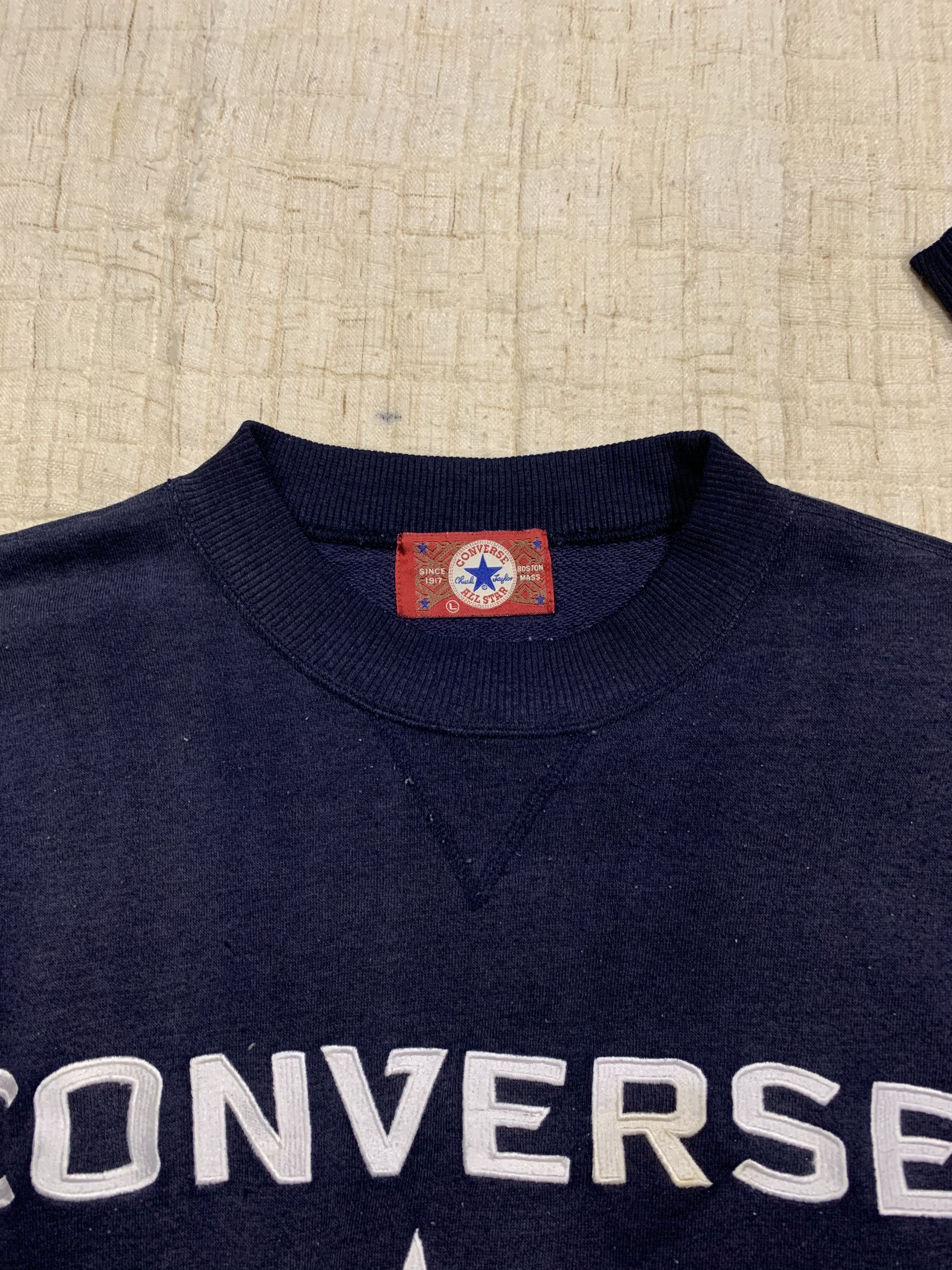 Vintage Converse Spell Out Crewneck Pullover Sweater