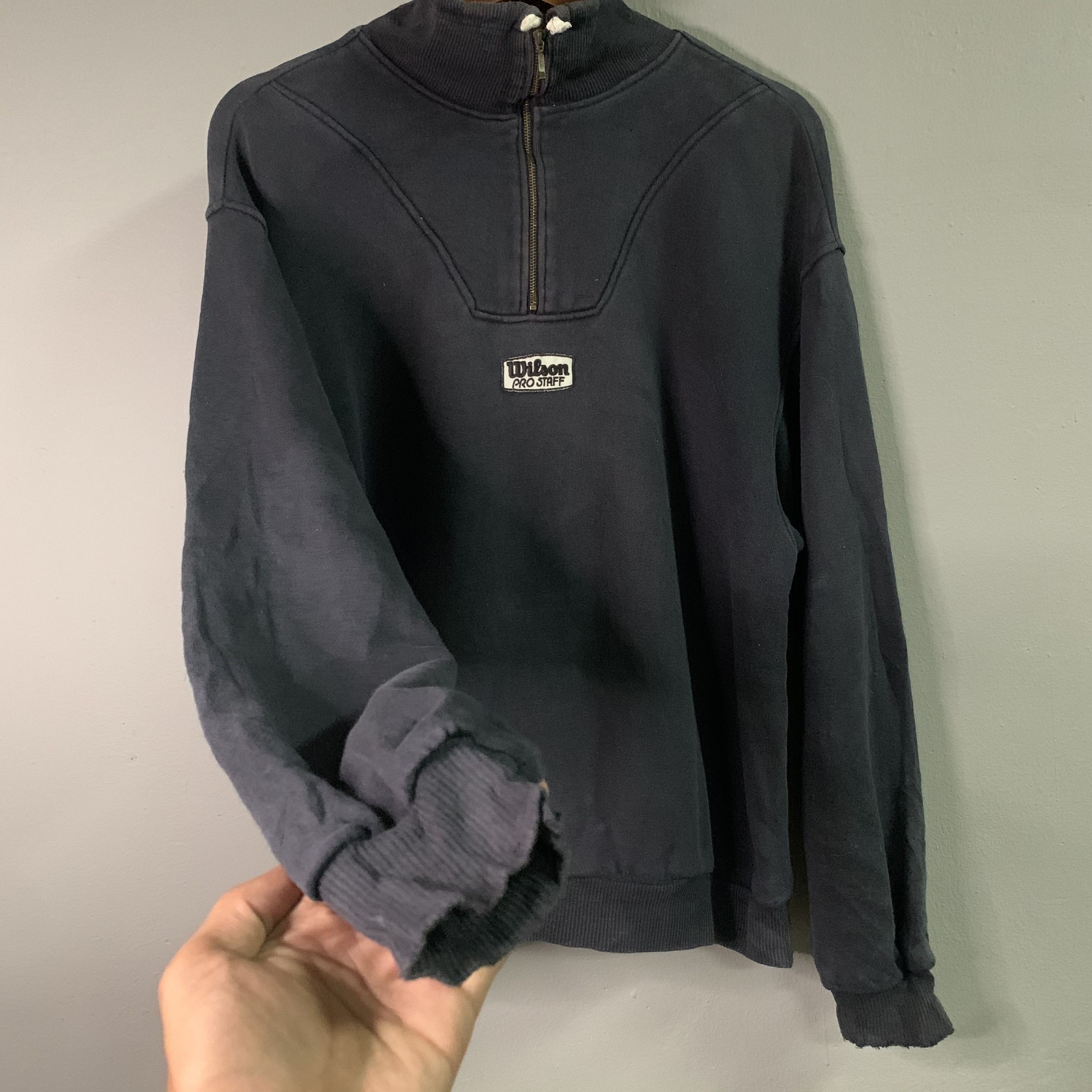 Sports Specialties 1990’s Vintage Wilson Pro Staff QuarterZip Sweater Pullover Size US S / EU 44-46 / 1 - 5 Thumbnail