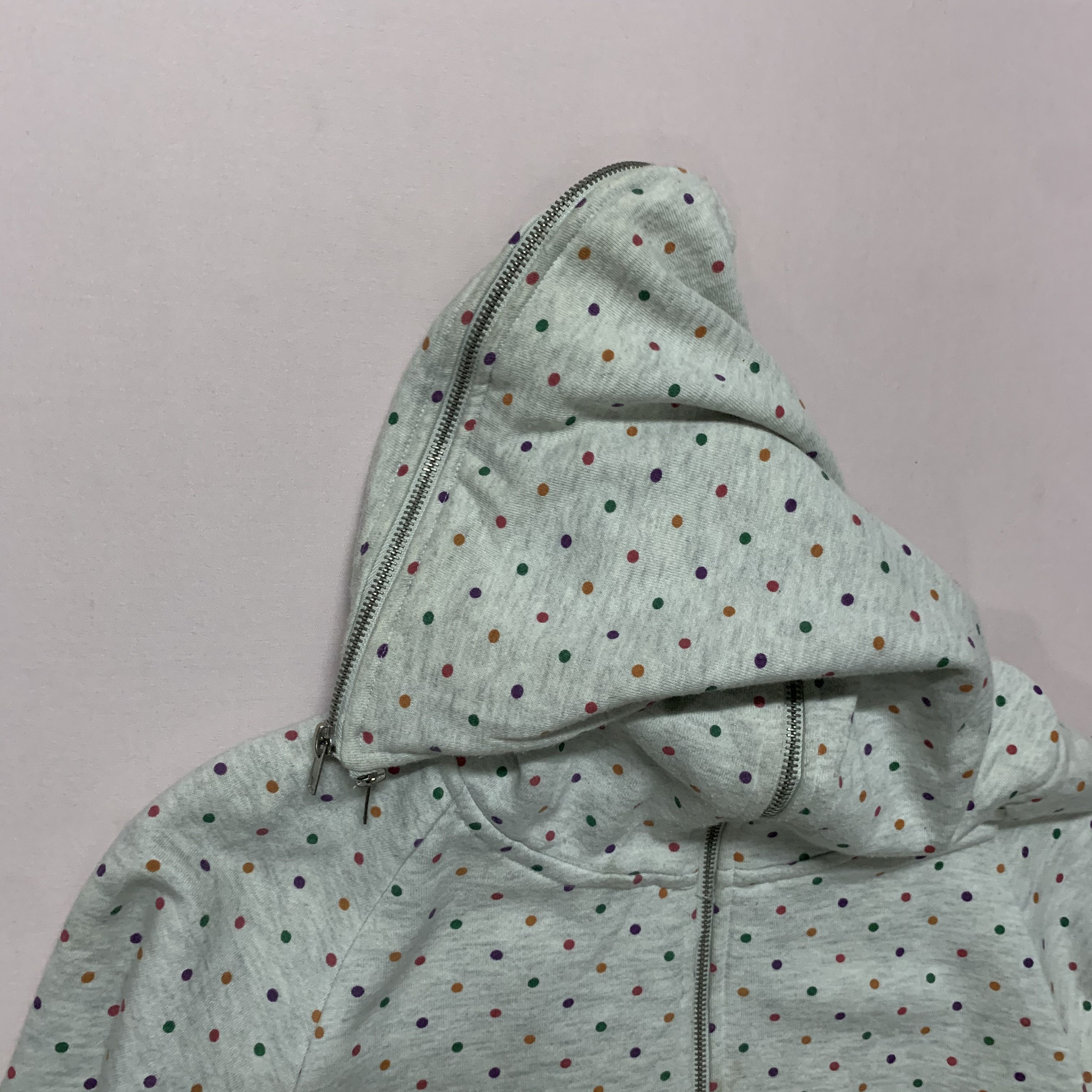 Japanese Brand Vintage Up Smile Brand Polkadot Full Zip Hooded Sweatshirt Size US M / EU 48-50 / 2 - 7 Thumbnail