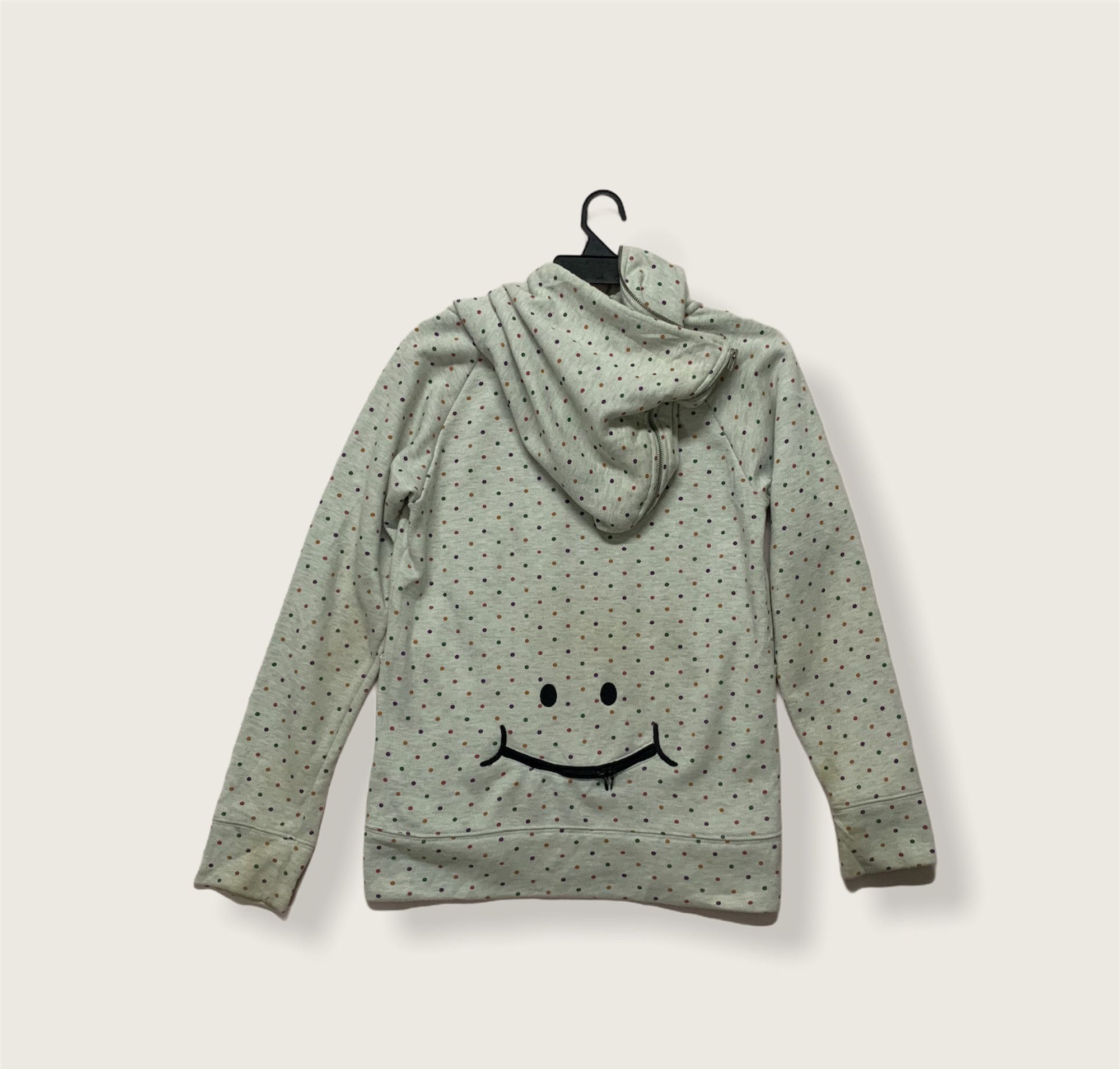 Japanese Brand Vintage Up Smile Brand Polkadot Full Zip Hooded Sweatshirt Size US M / EU 48-50 / 2 - 11 Thumbnail