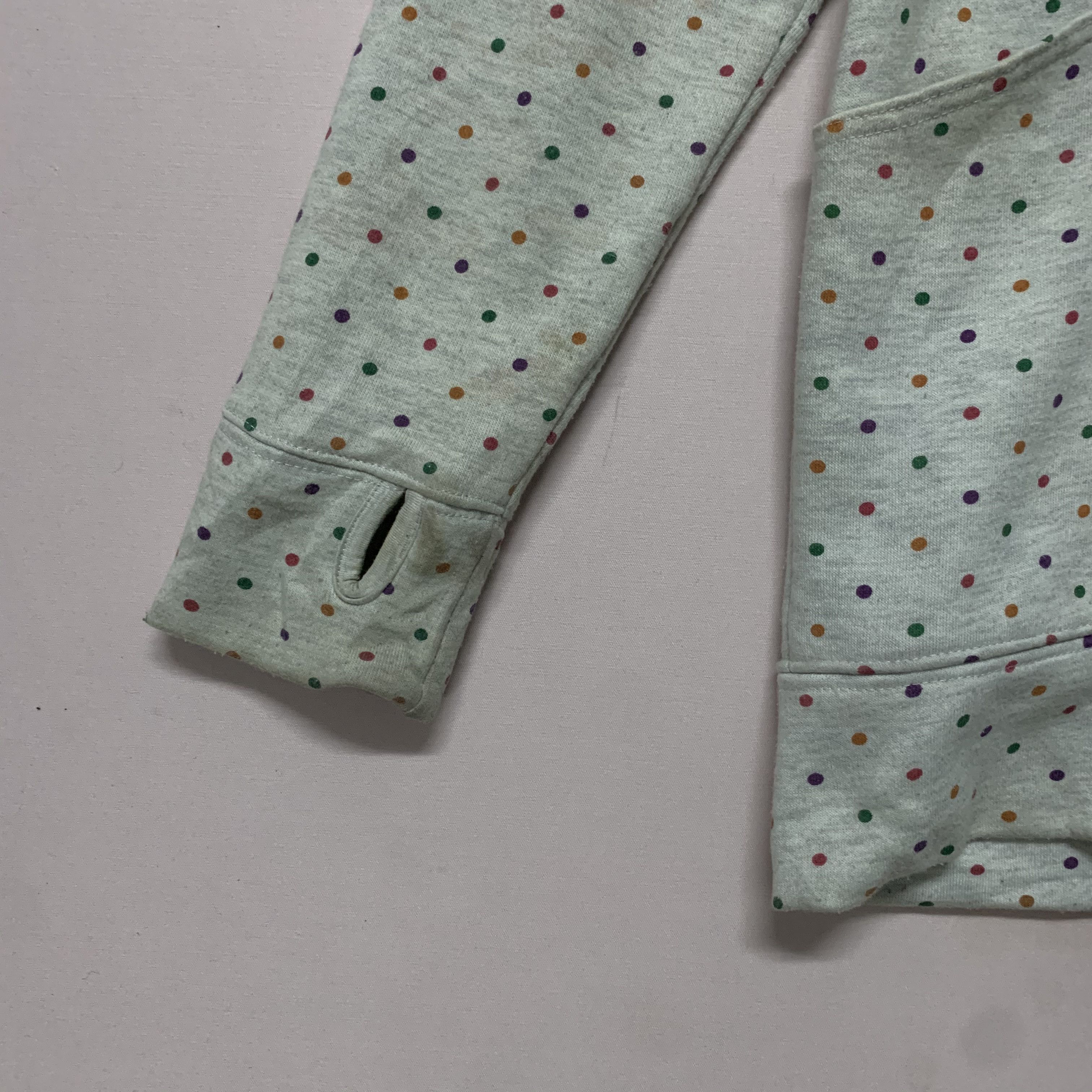 Japanese Brand Vintage Up Smile Brand Polkadot Full Zip Hooded Sweatshirt Size US M / EU 48-50 / 2 - 2 Thumbnail