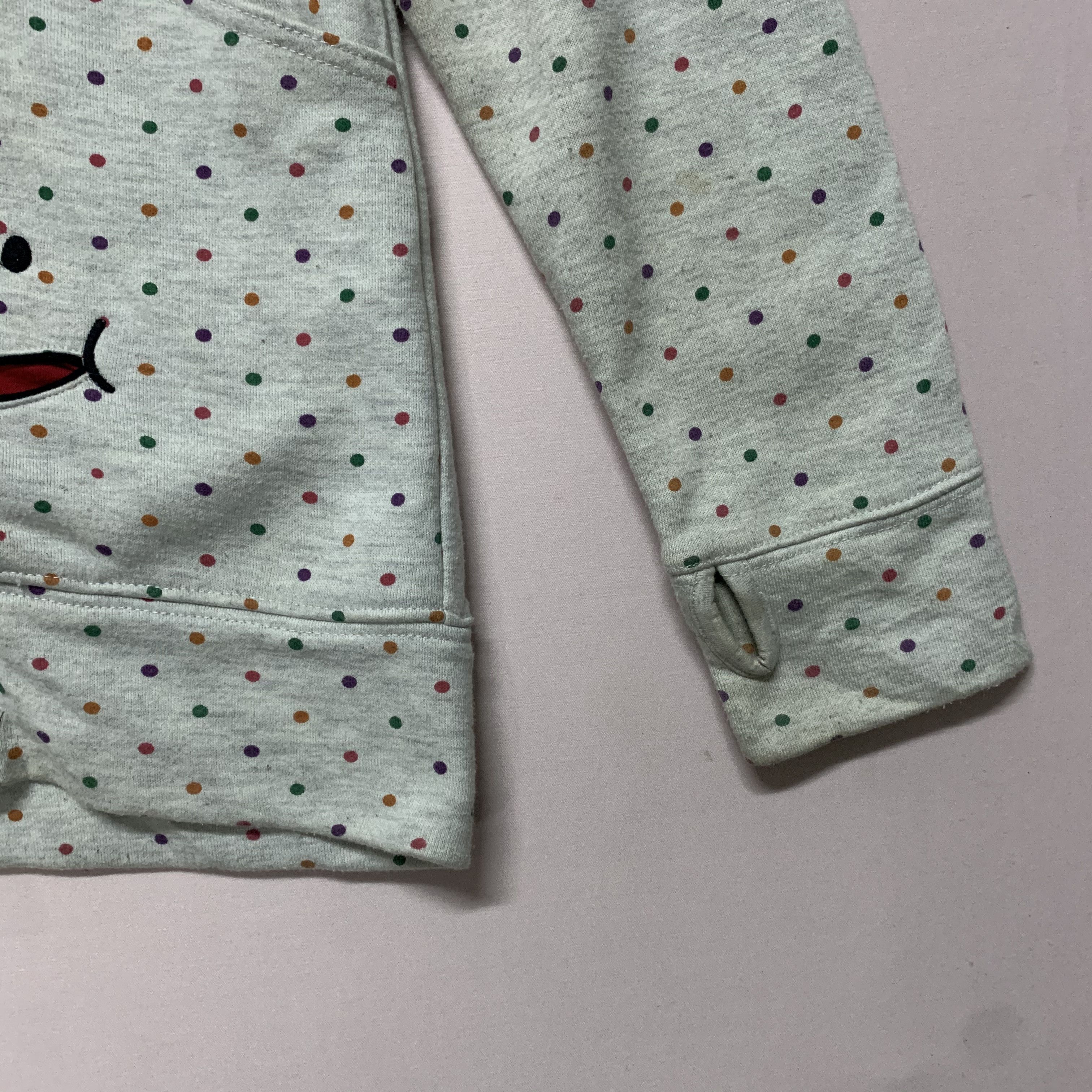 Japanese Brand Vintage Up Smile Brand Polkadot Full Zip Hooded Sweatshirt Size US M / EU 48-50 / 2 - 3 Thumbnail