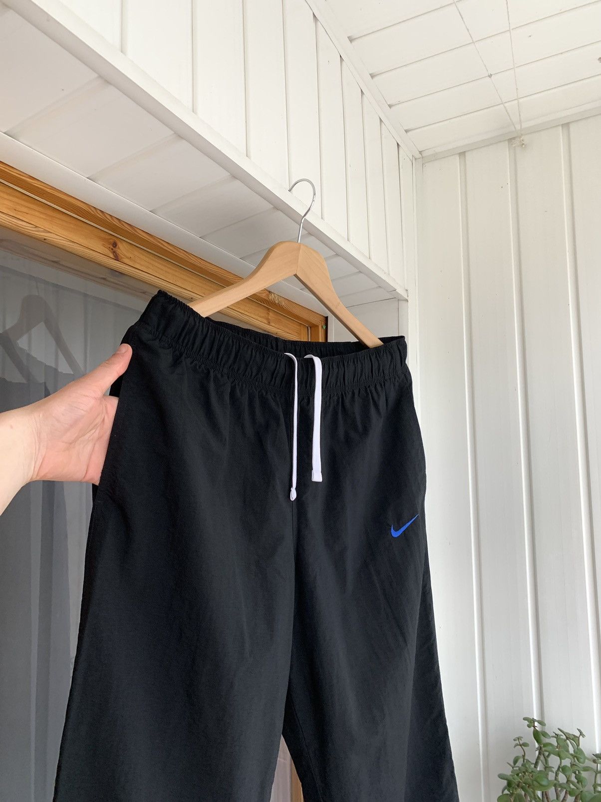 Nike × Vintage Nike Vintage y2k Nylon Pants Black Mens Size L Size US 34 / EU 50 - 2 Thumbnail
