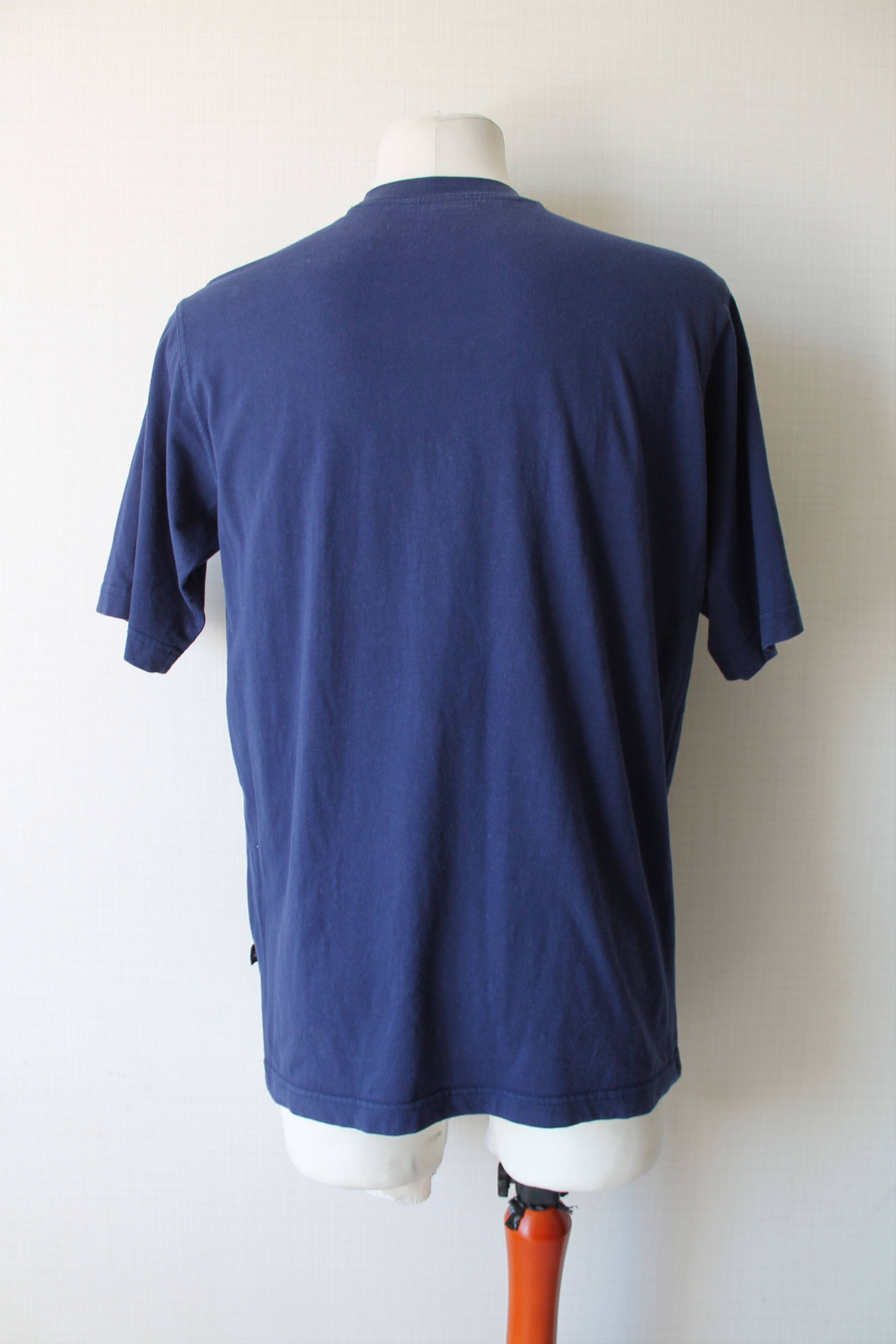 Adidas 1999 ADIDAS Big Logo Vintage T - shirt Navy Sunfaded Size US M / EU 48-50 / 2 - 6 Thumbnail