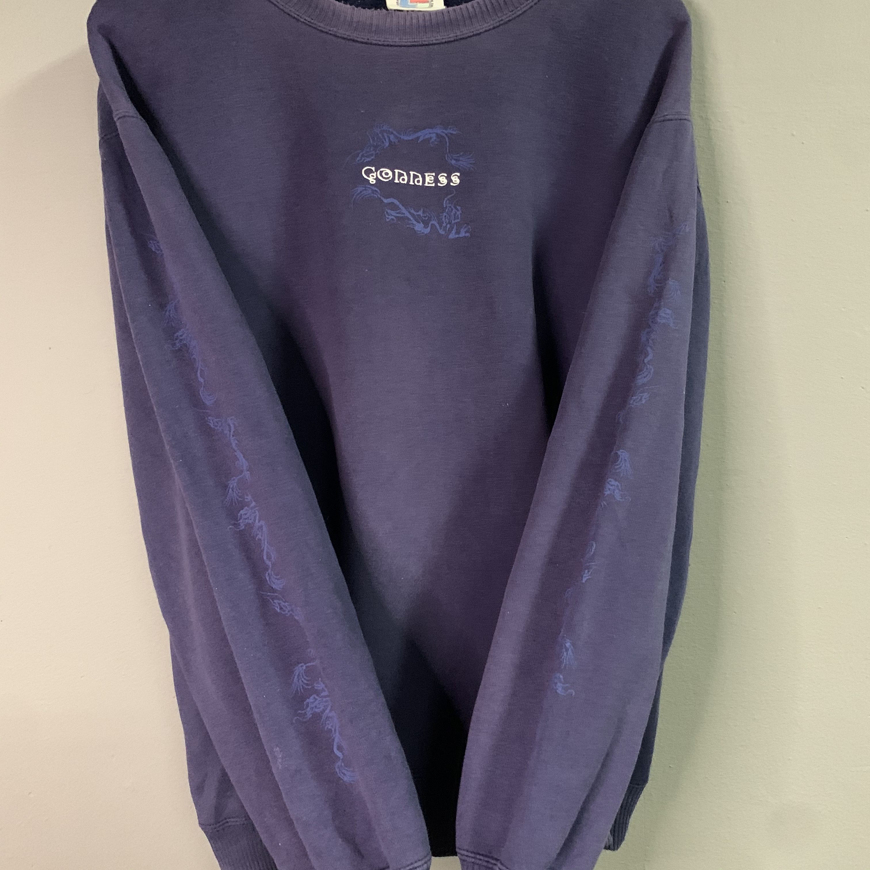 Japanese Brand Vintage Gonness Navy Blue Crewneck Faded Sweater Sweatshirt Size US M / EU 48-50 / 2 - 8 Thumbnail
