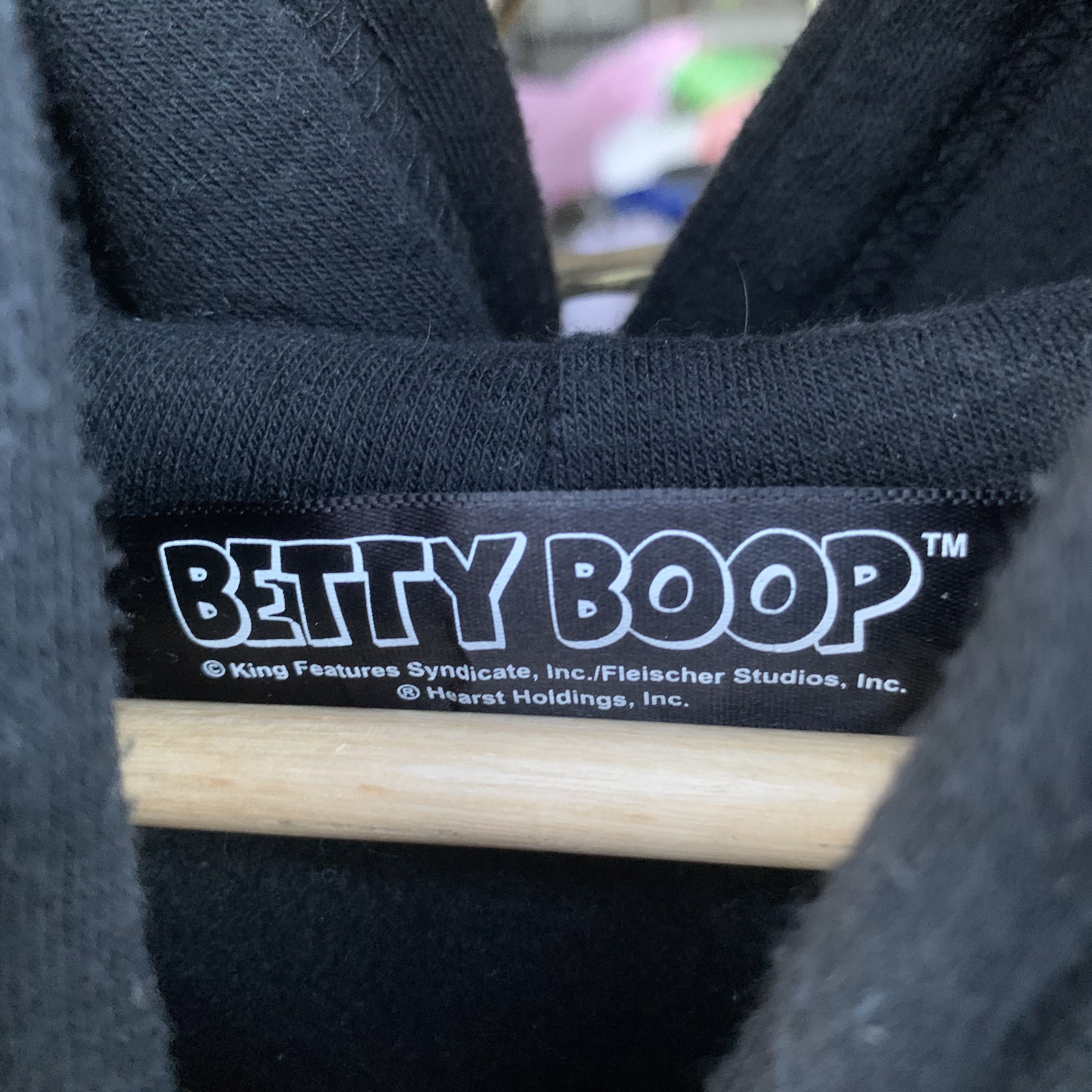 Japanese Brand × Vintage Vintage Betty Boop Black Hooded Pullover Sweatshirts Size US M / EU 48-50 / 2 - 4 Thumbnail