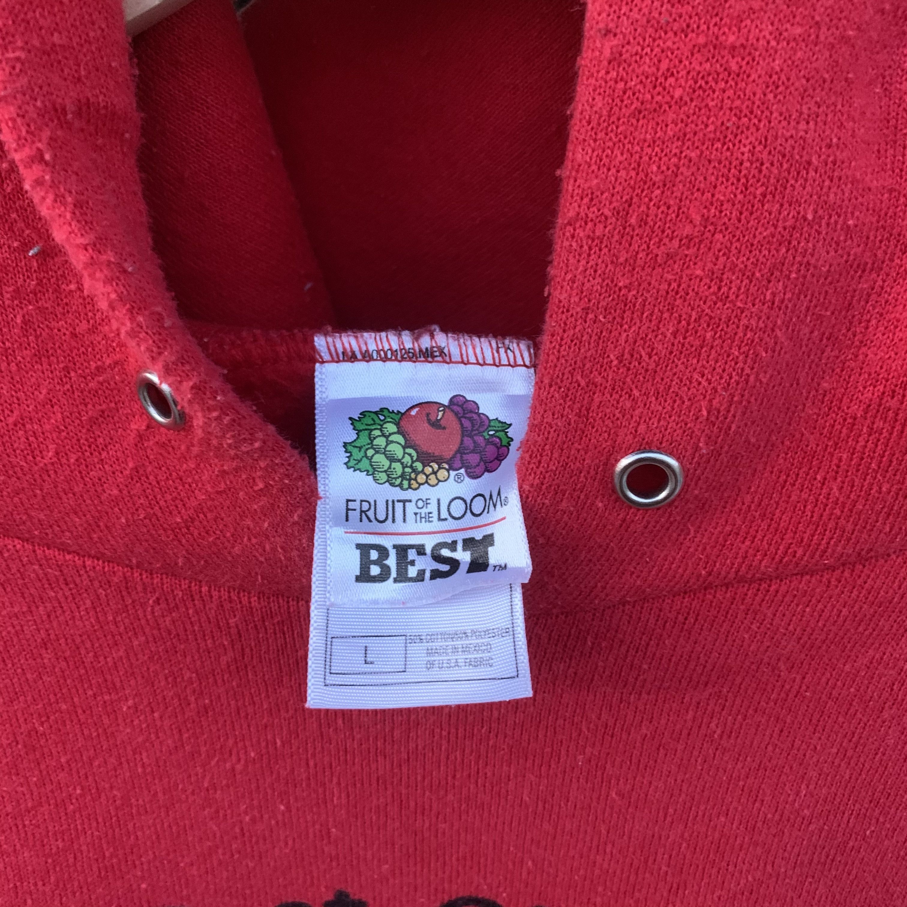 Fruit Of The Loom Vintage 90s Hooded Pullover Hoodies Sweatshirts Large Size Size US L / EU 52-54 / 3 - 4 Thumbnail