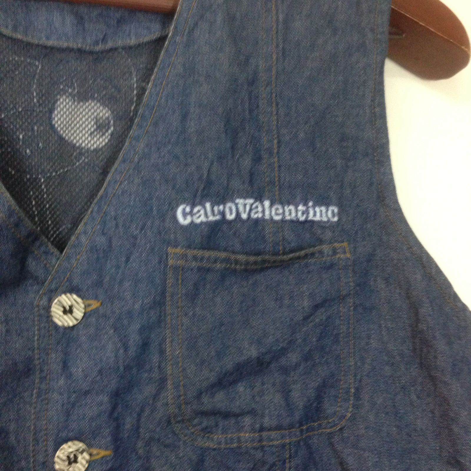 Valentino Calro Valentino Denim Style Vest Jacket Size US L / EU 52-54 / 3 - 4 Thumbnail