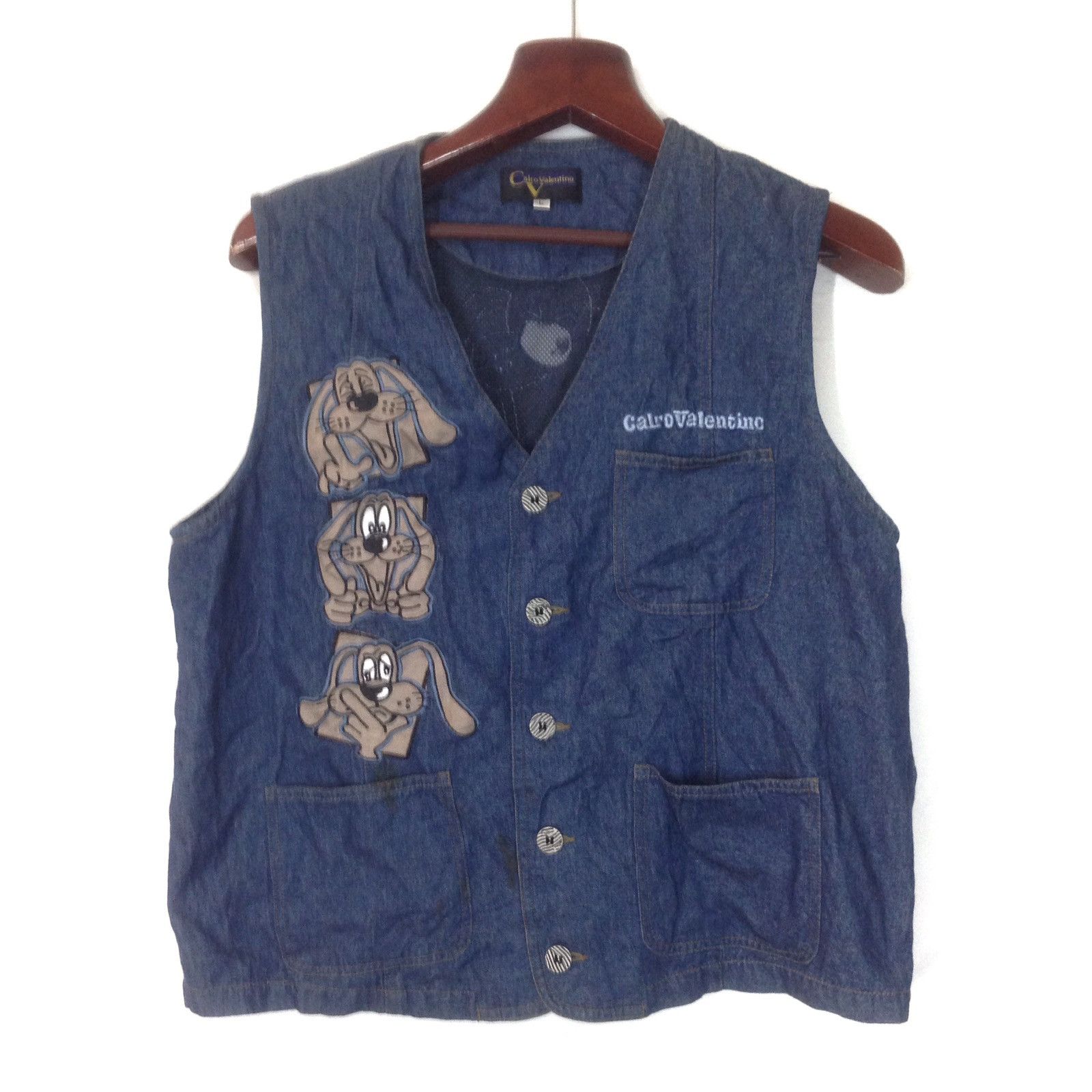 Valentino Calro Valentino Denim Style Vest Jacket Size US L / EU 52-54 / 3 - 1 Thumbnail