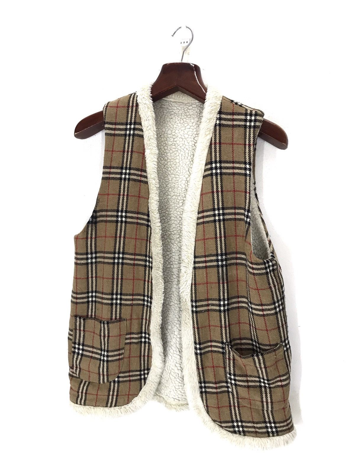 Other × Vintage 🔥Need gone today!! Vintage nova check sherpa unbotton vest Size US M / EU 48-50 / 2 - 1 Thumbnail